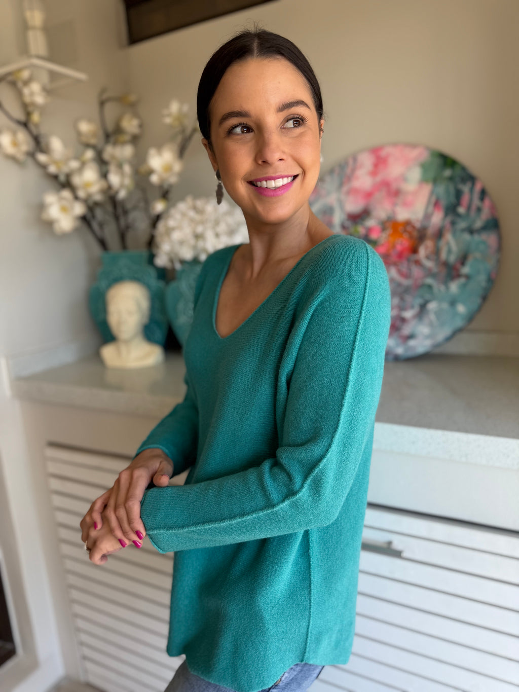 Italian viscose knit - turquoise