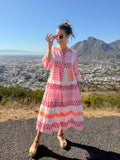 Nora dress - Pink & Orange