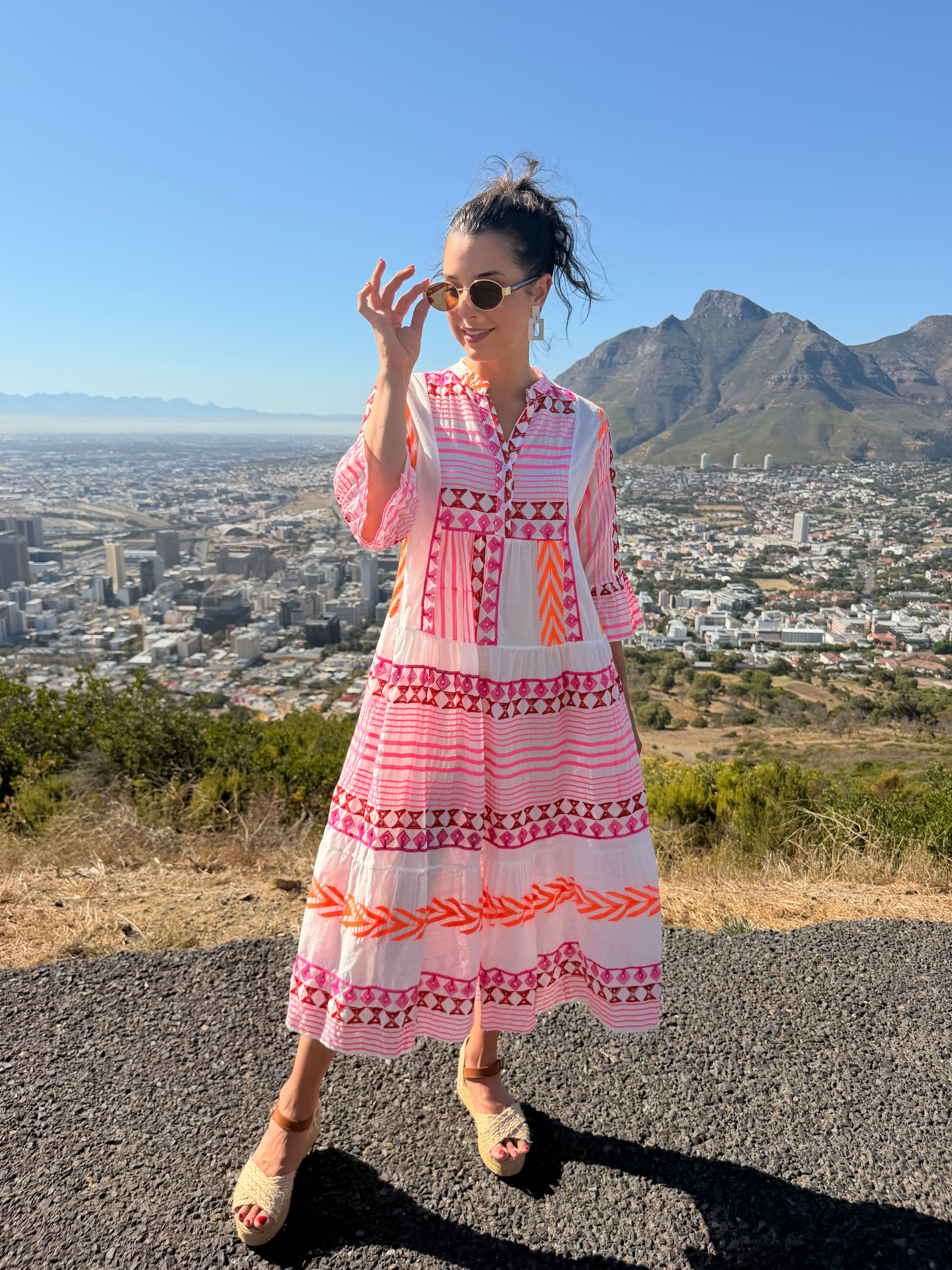 Nora dress - Pink & Orange