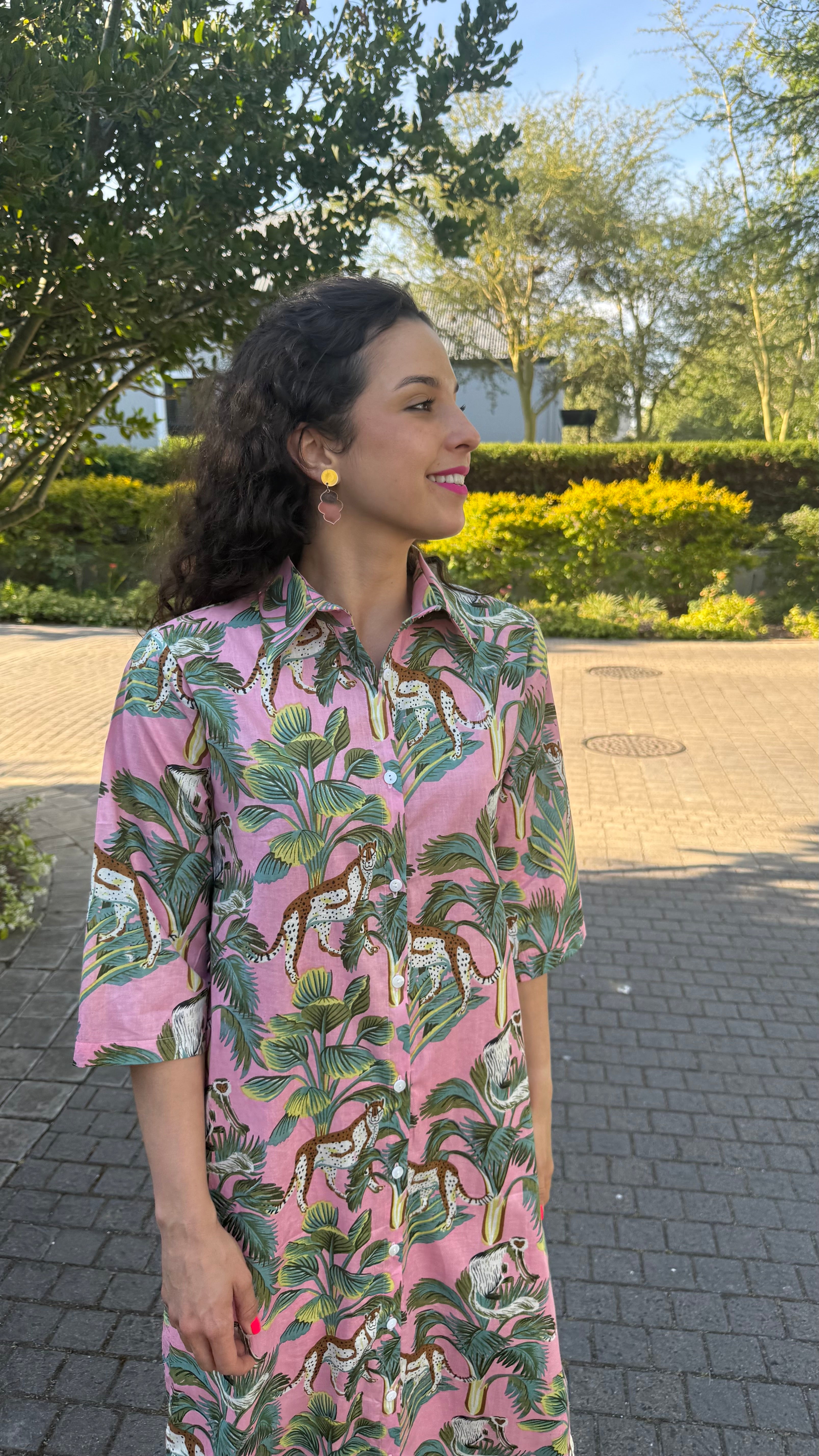 Jennifer dress - Light pink tiger