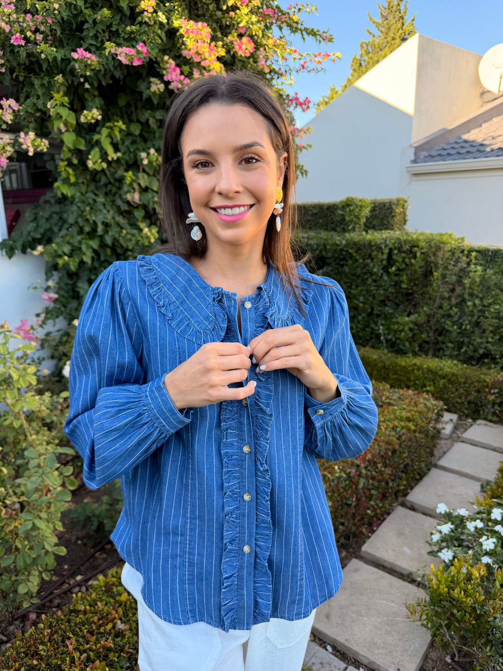 Bernice Italian blouse - Denim