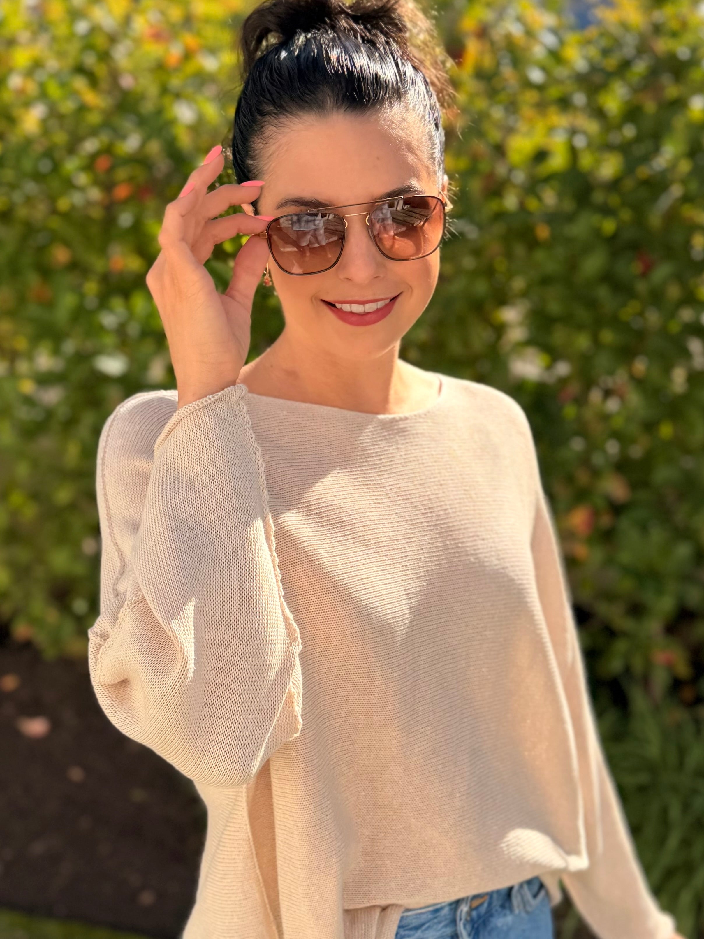 Italian cotton knit - Beige