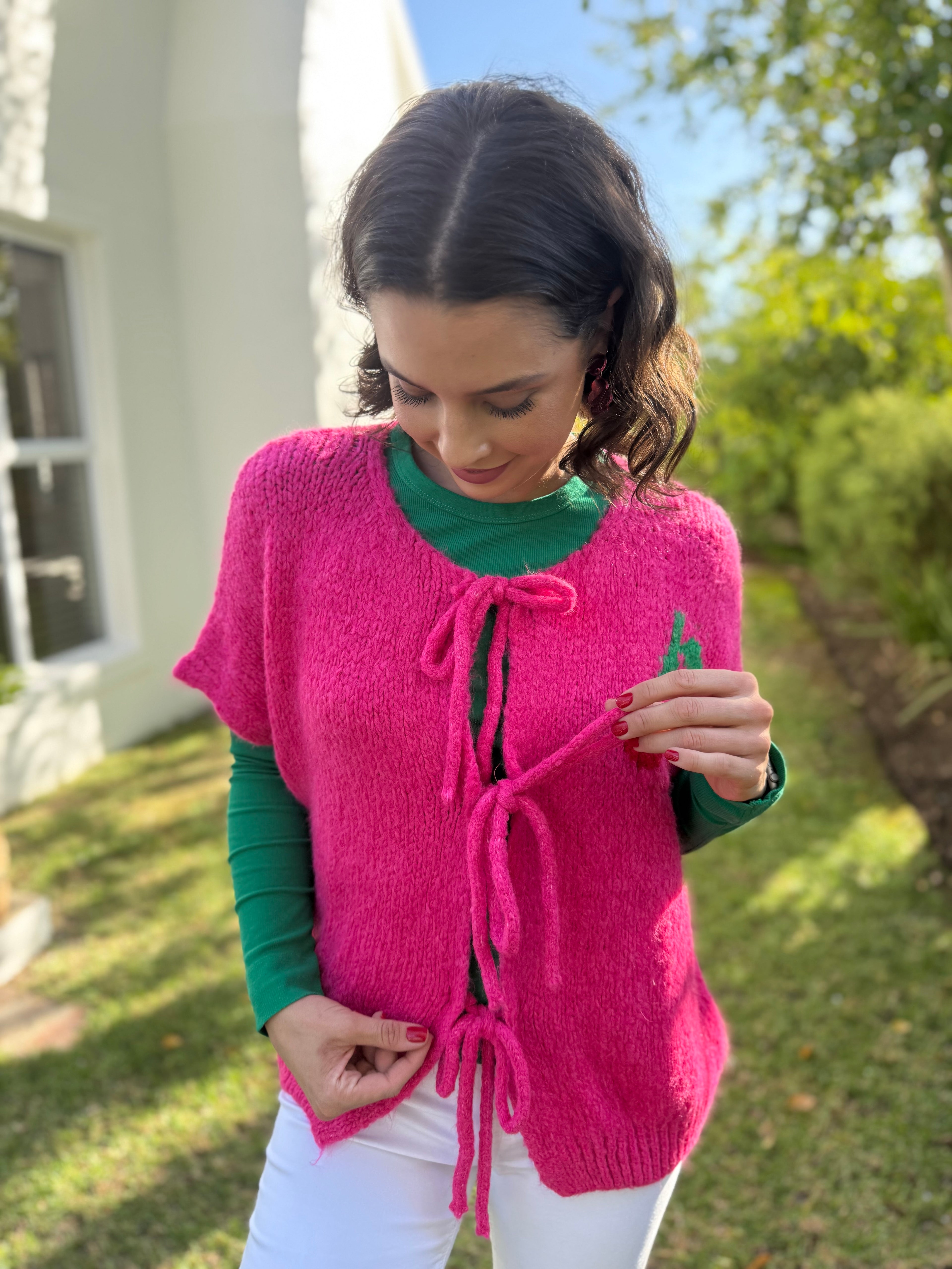Cherry knit - Pink