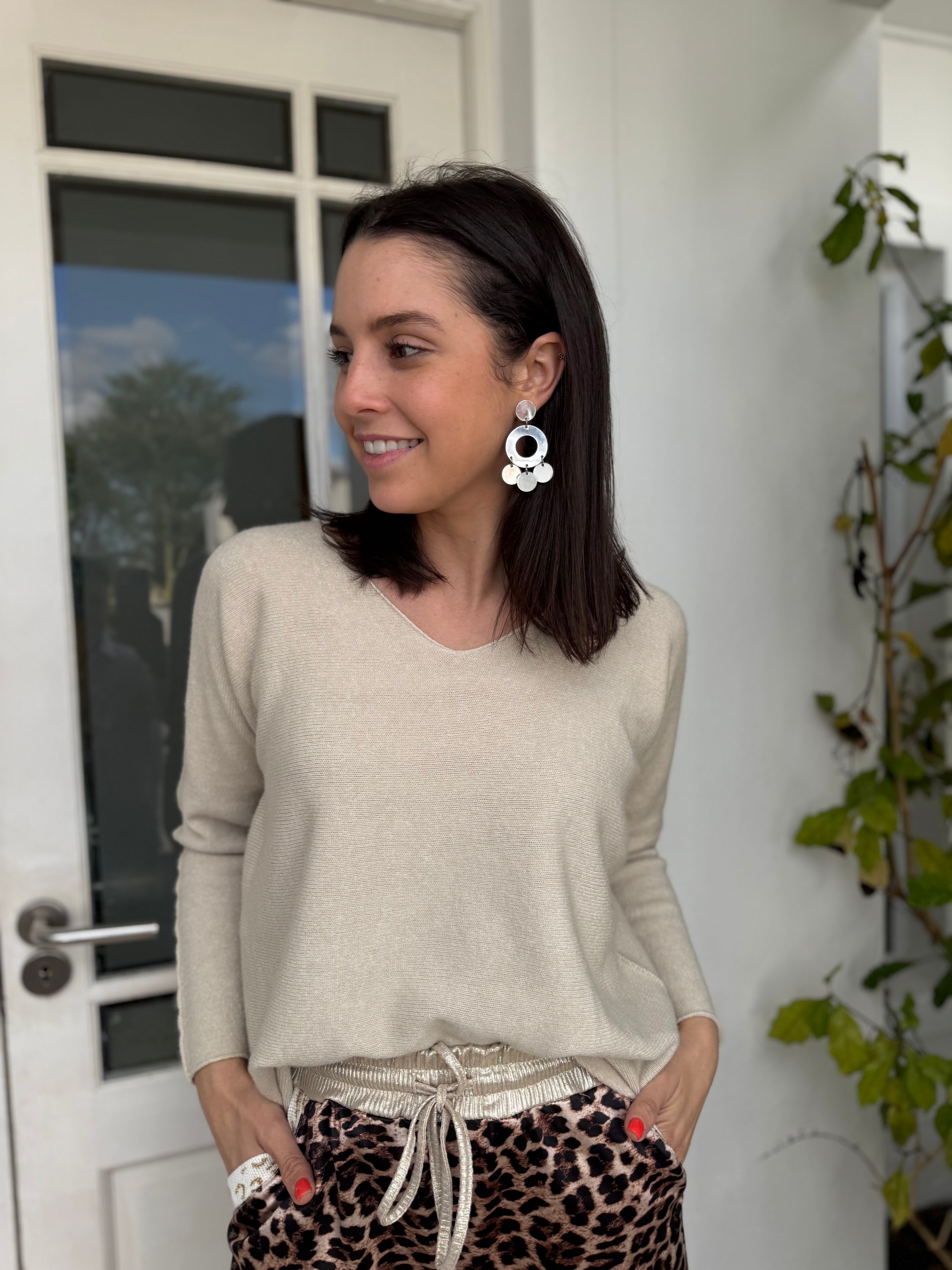 Italian viscose knit - Beige