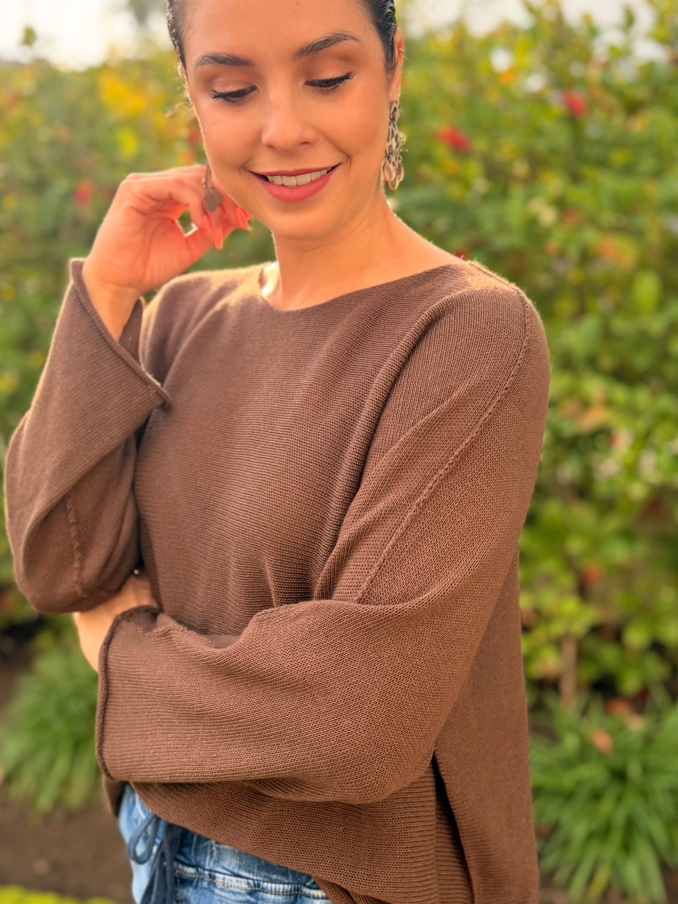 Italian cotton knit - Brown