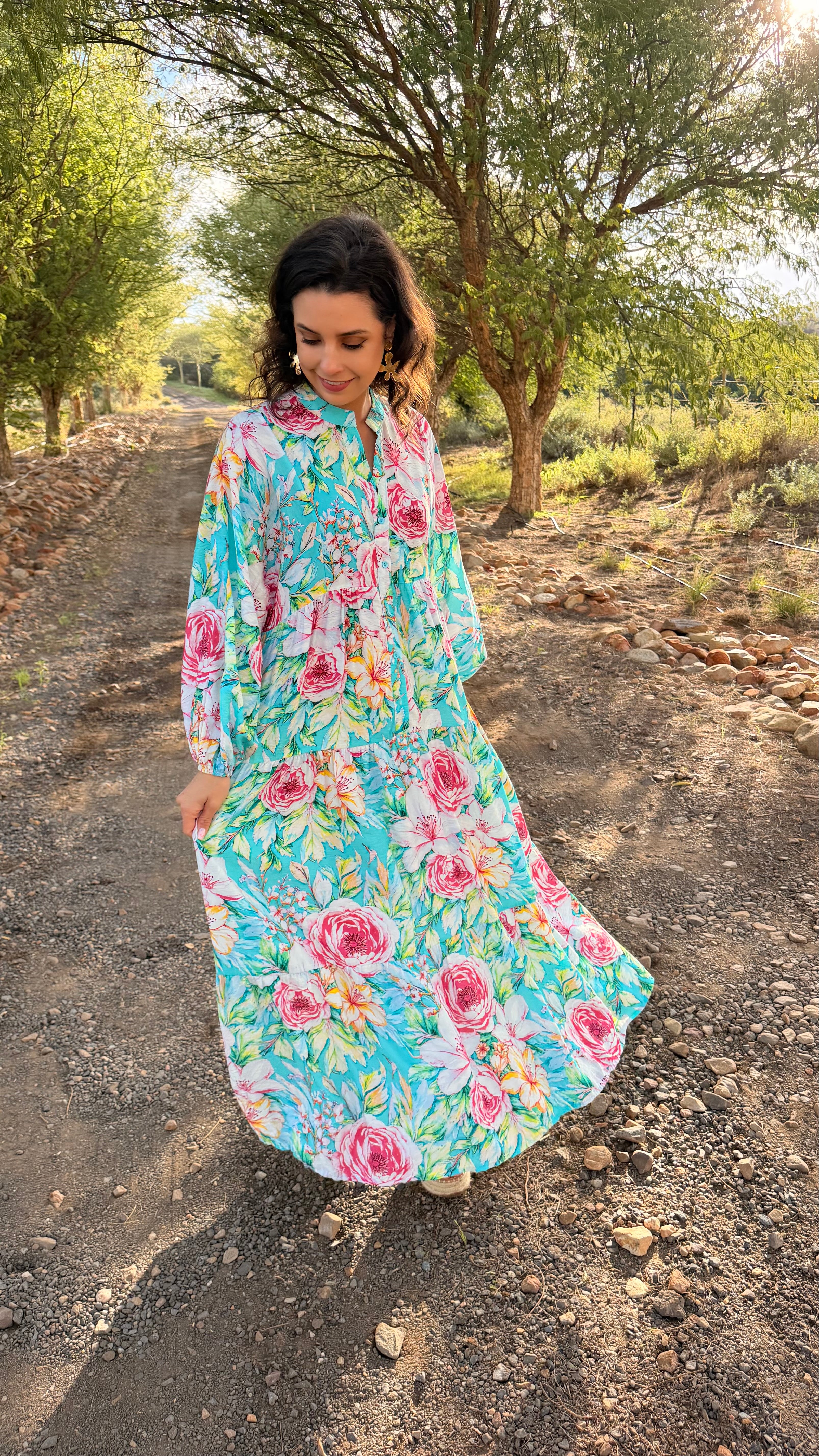 Jenna dress - Blue rose