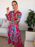 Gerda dress - Pink paisley