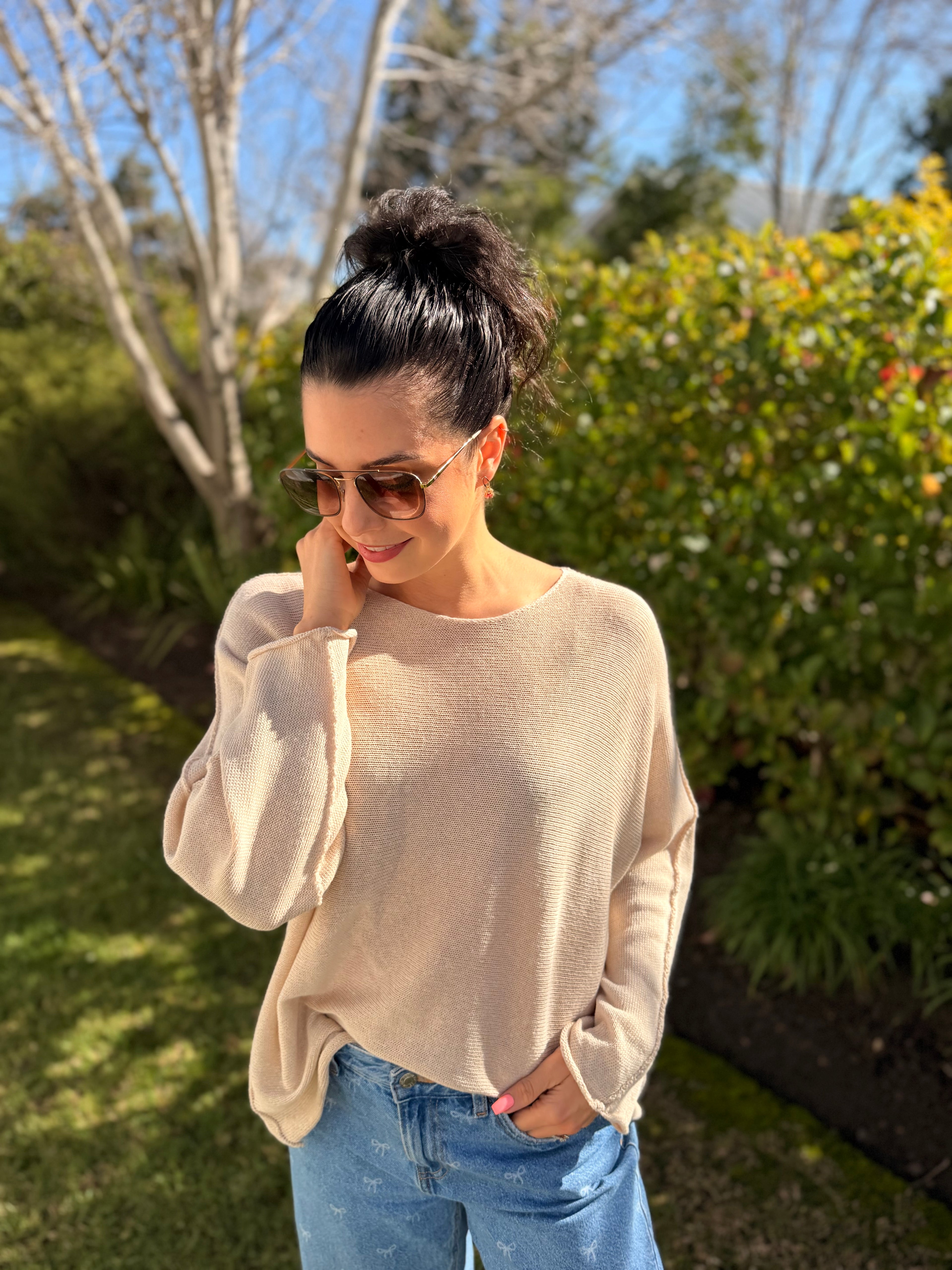 Italian cotton knit - Beige