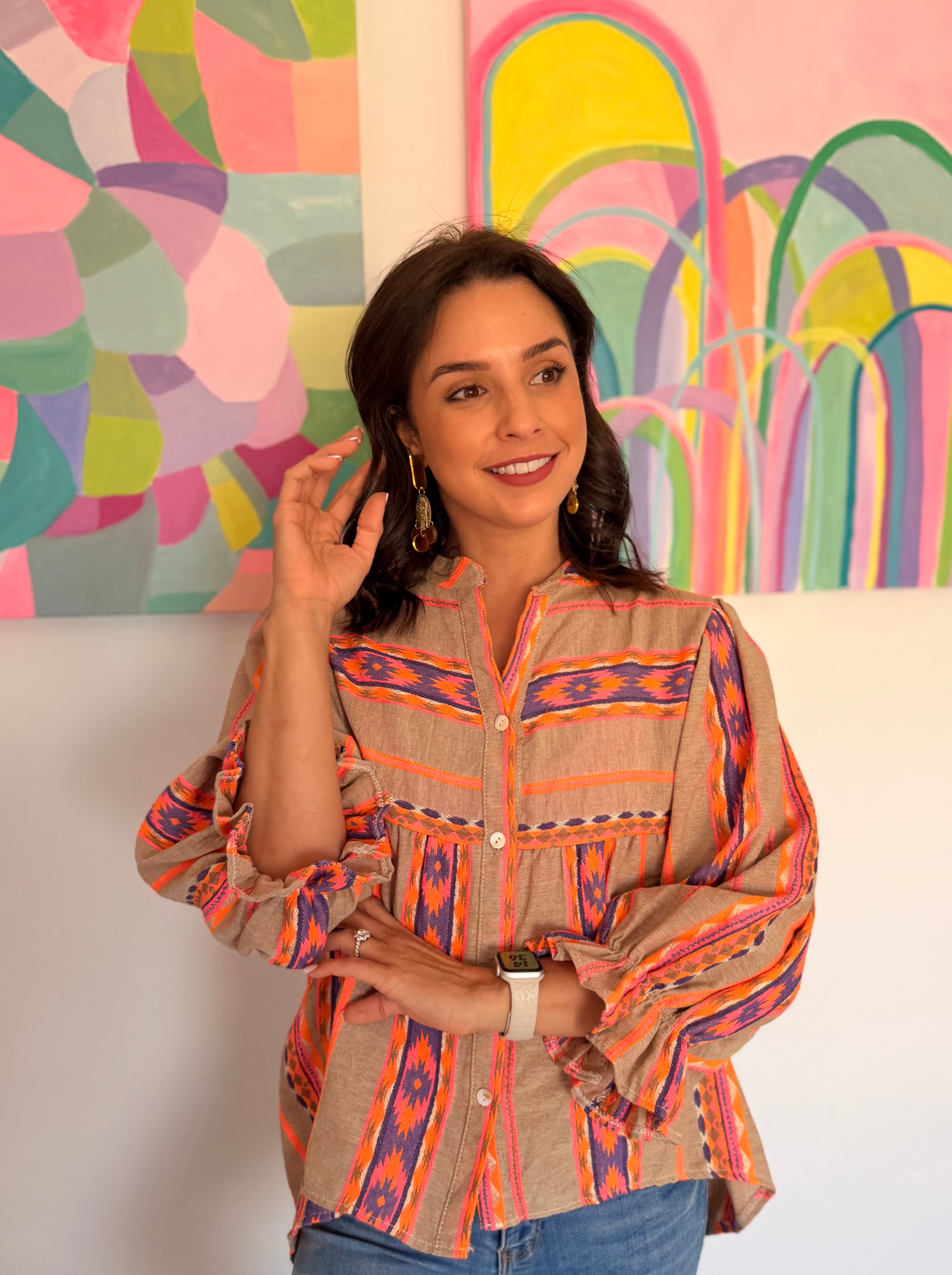 Jill top - Boho mocha