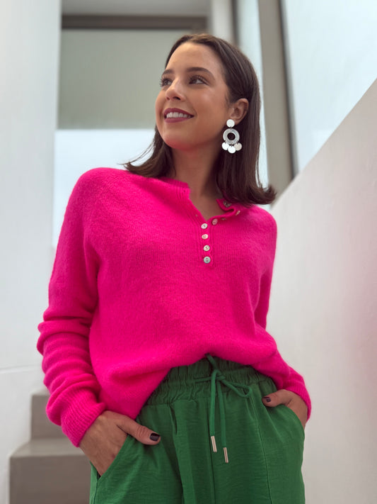 Will restock soon!! Baby alpaca knit- shocking pink