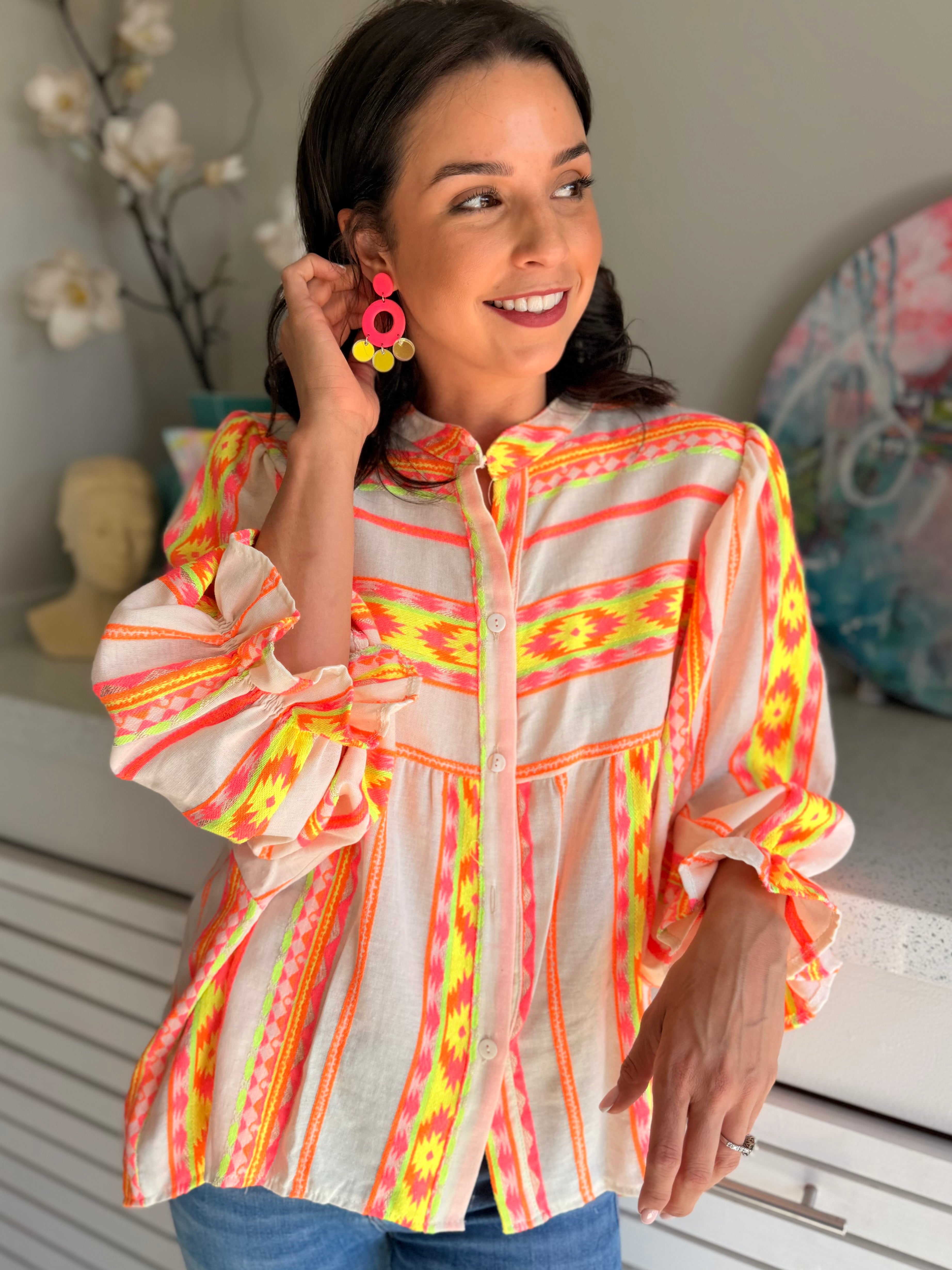 Jill top - Boho pink