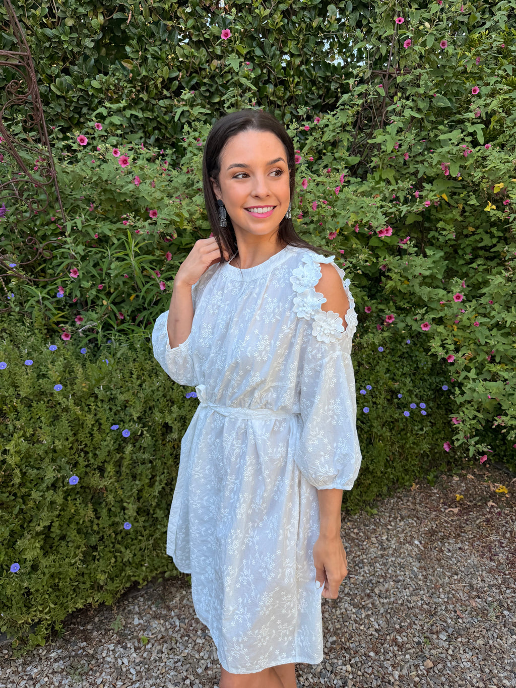 Liliana Italian dress - White anglaise