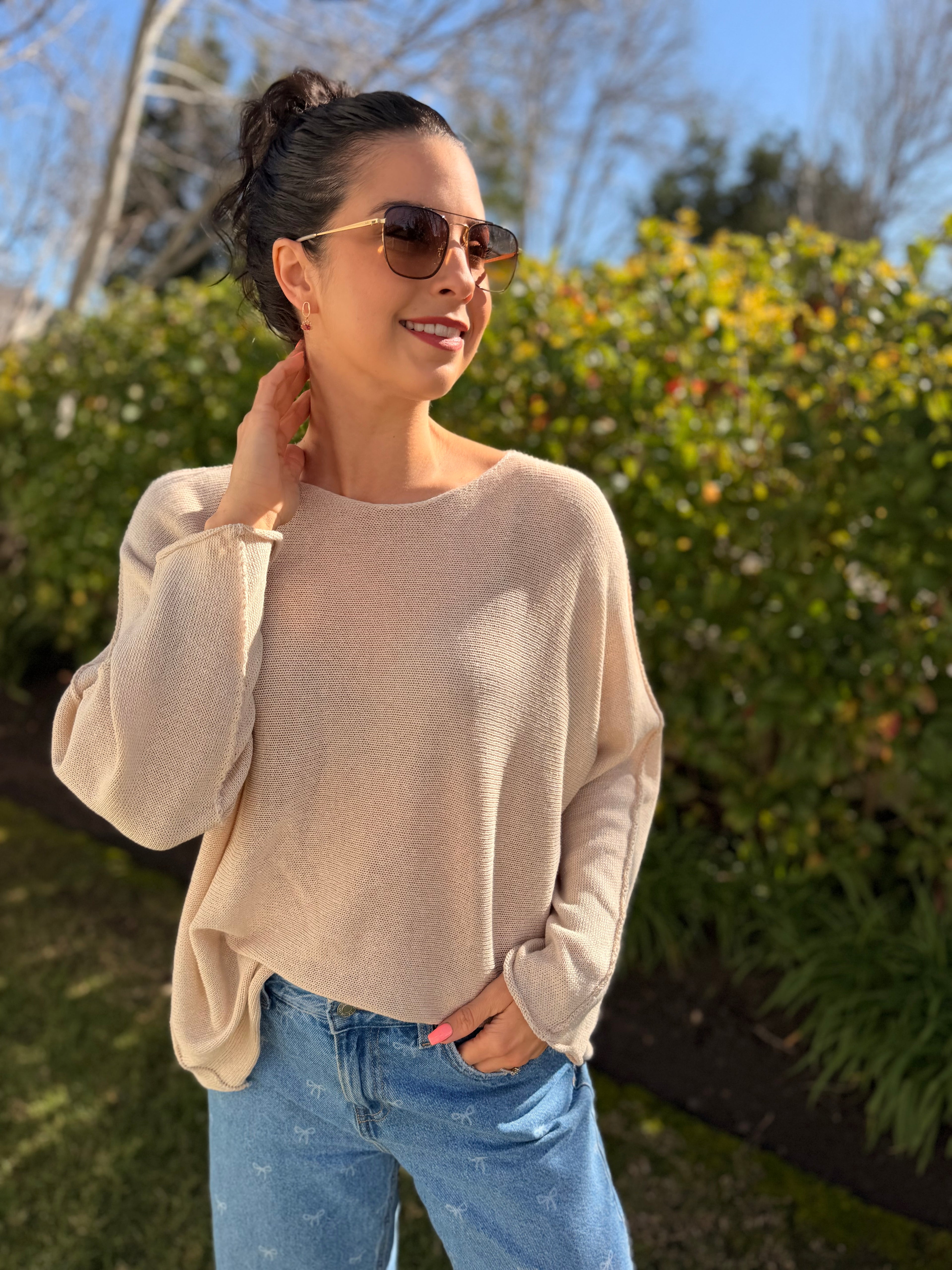 Italian cotton knit - Beige