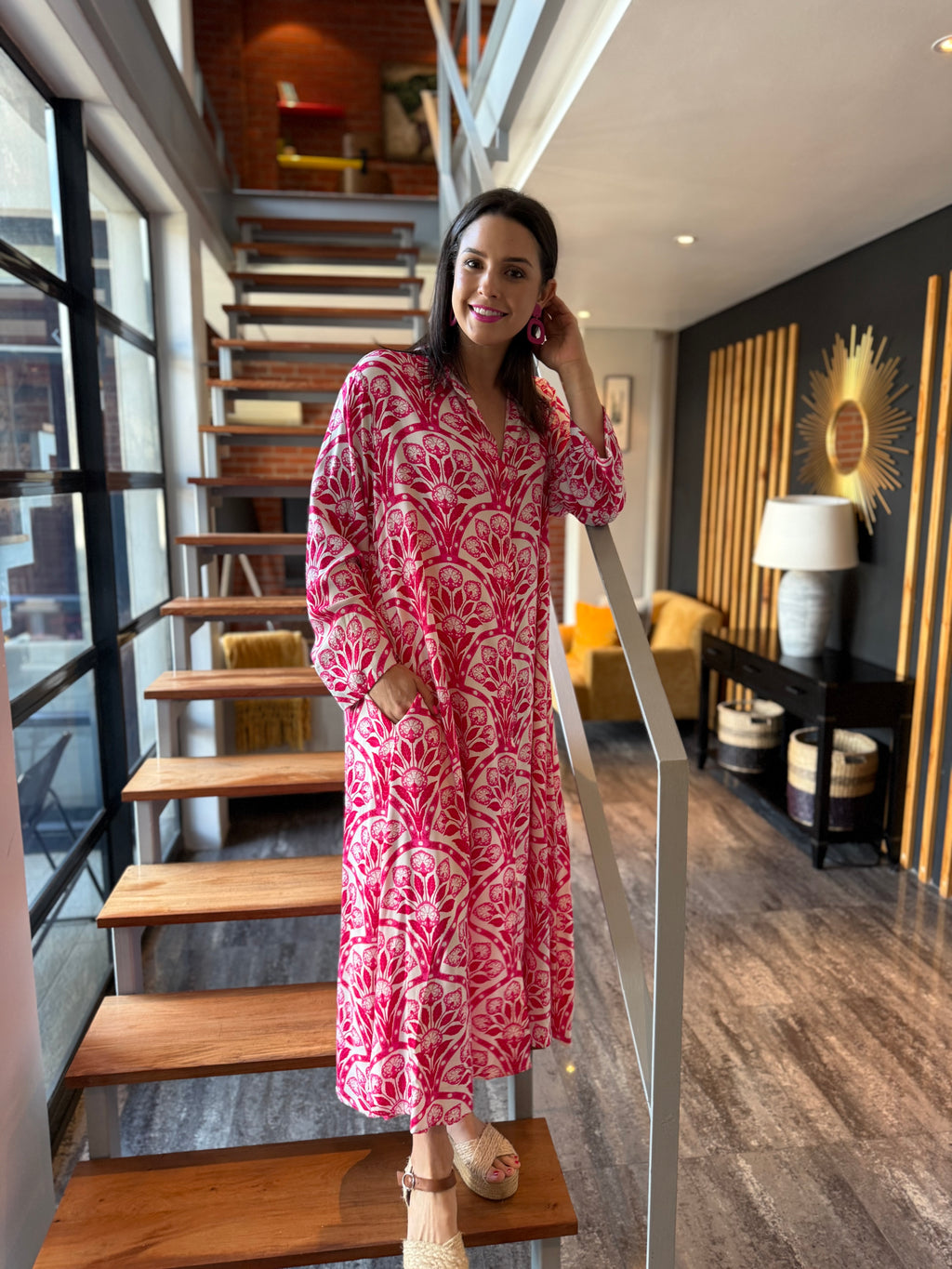 Dessie dress - Cerise Indie