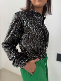 Sequins bomber jacket