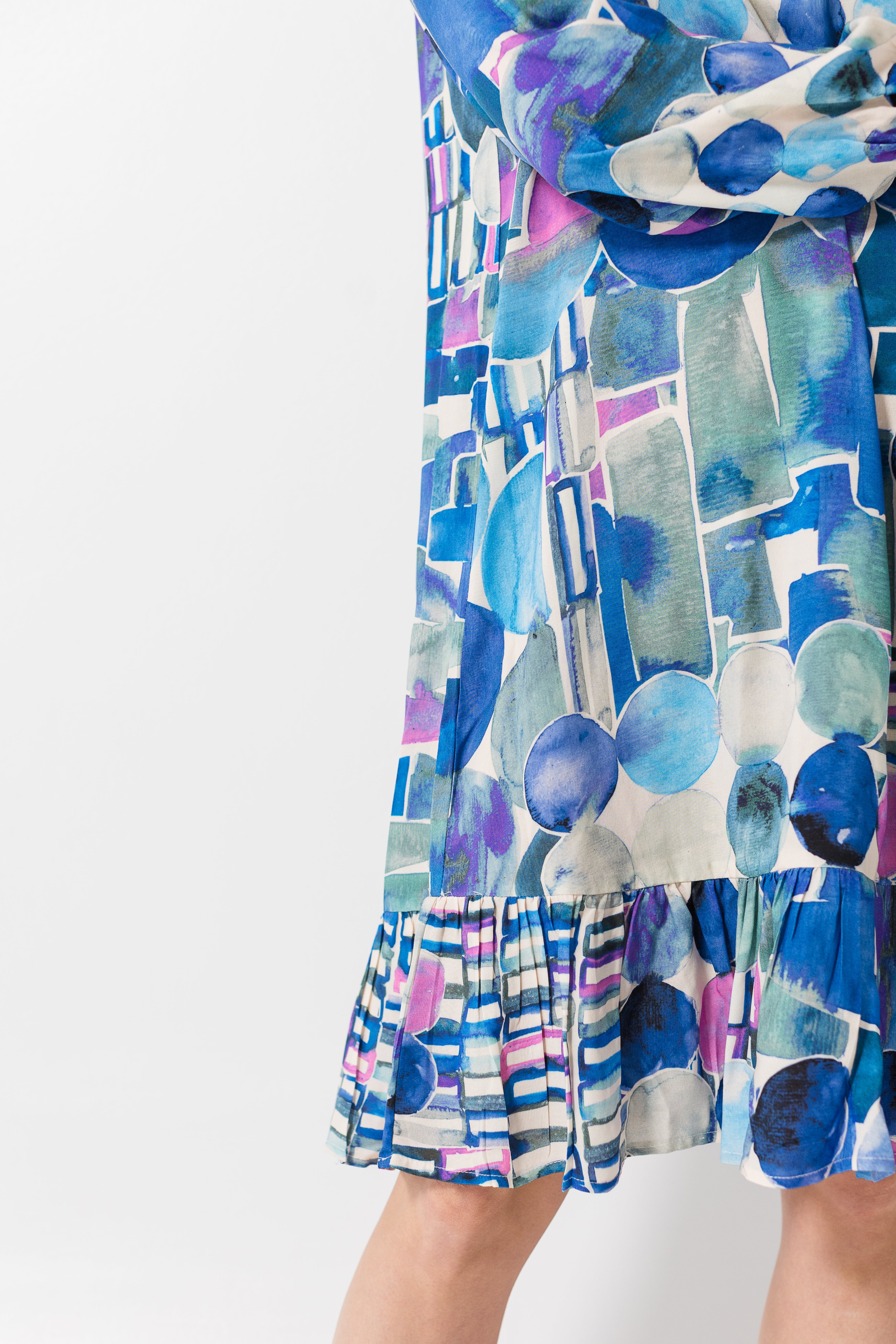 Robyn dress - Blue watercolour
