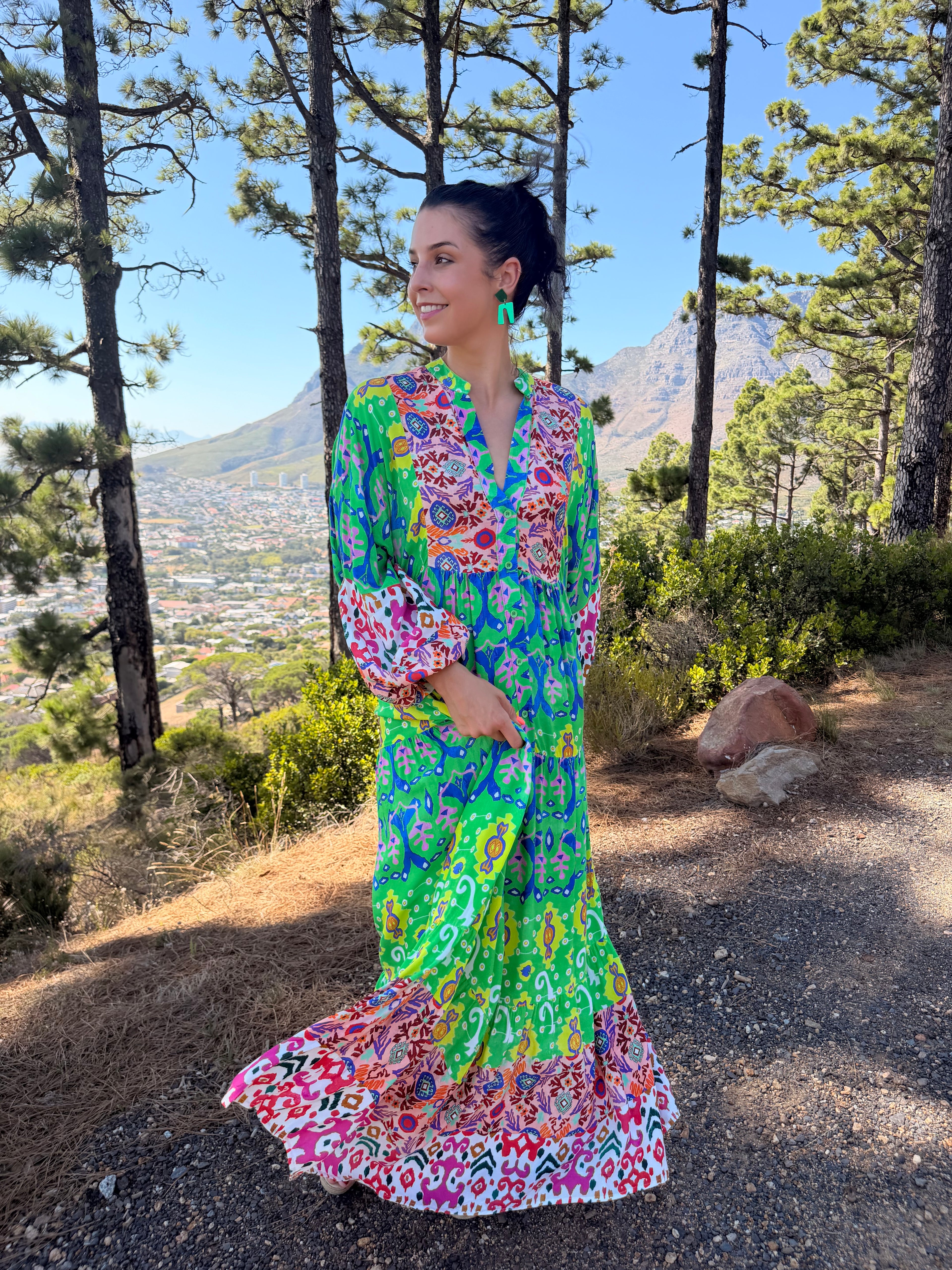 Jenna dress - Multi ikat