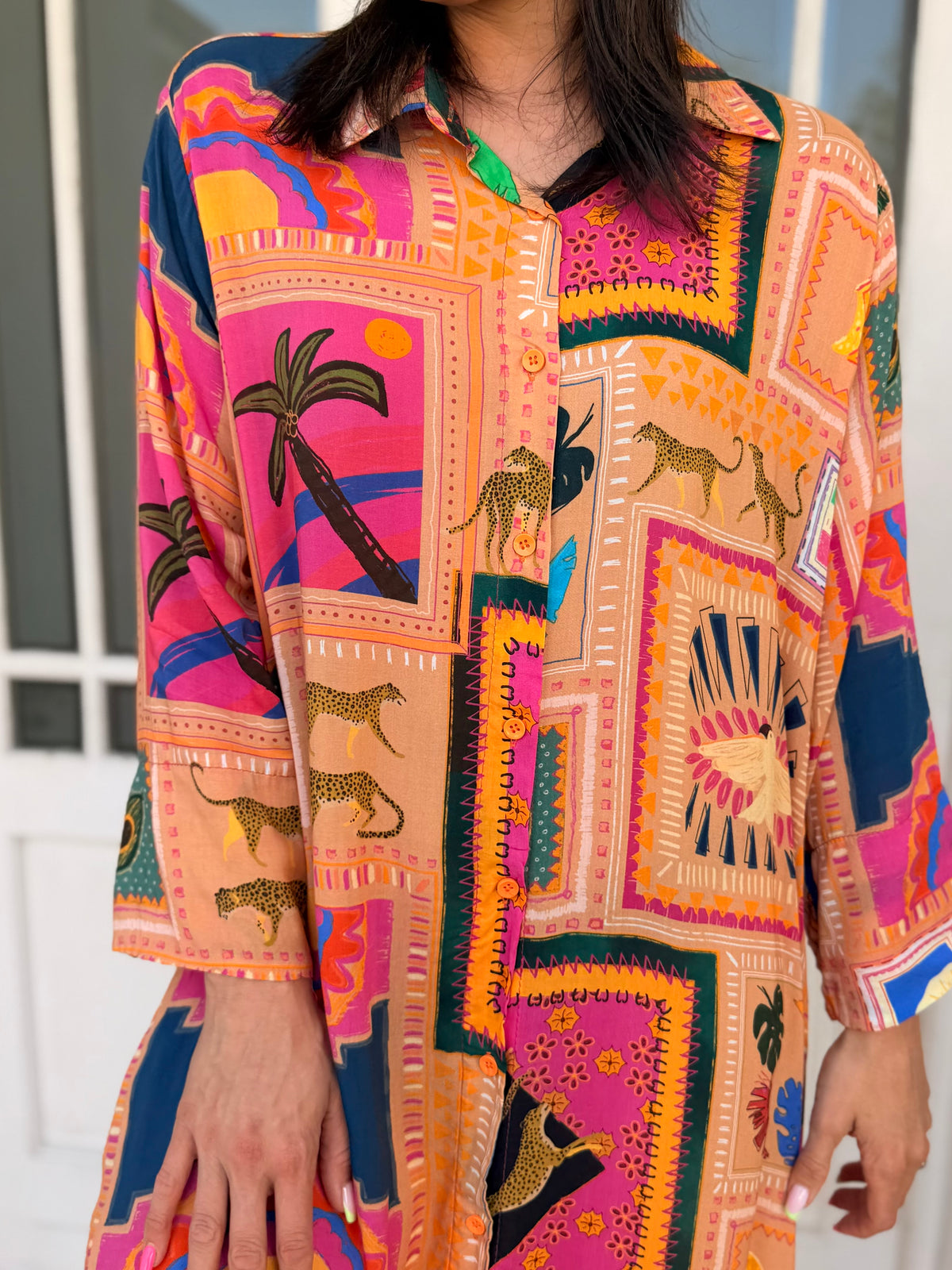 Hannah dress - Spanish leopard
