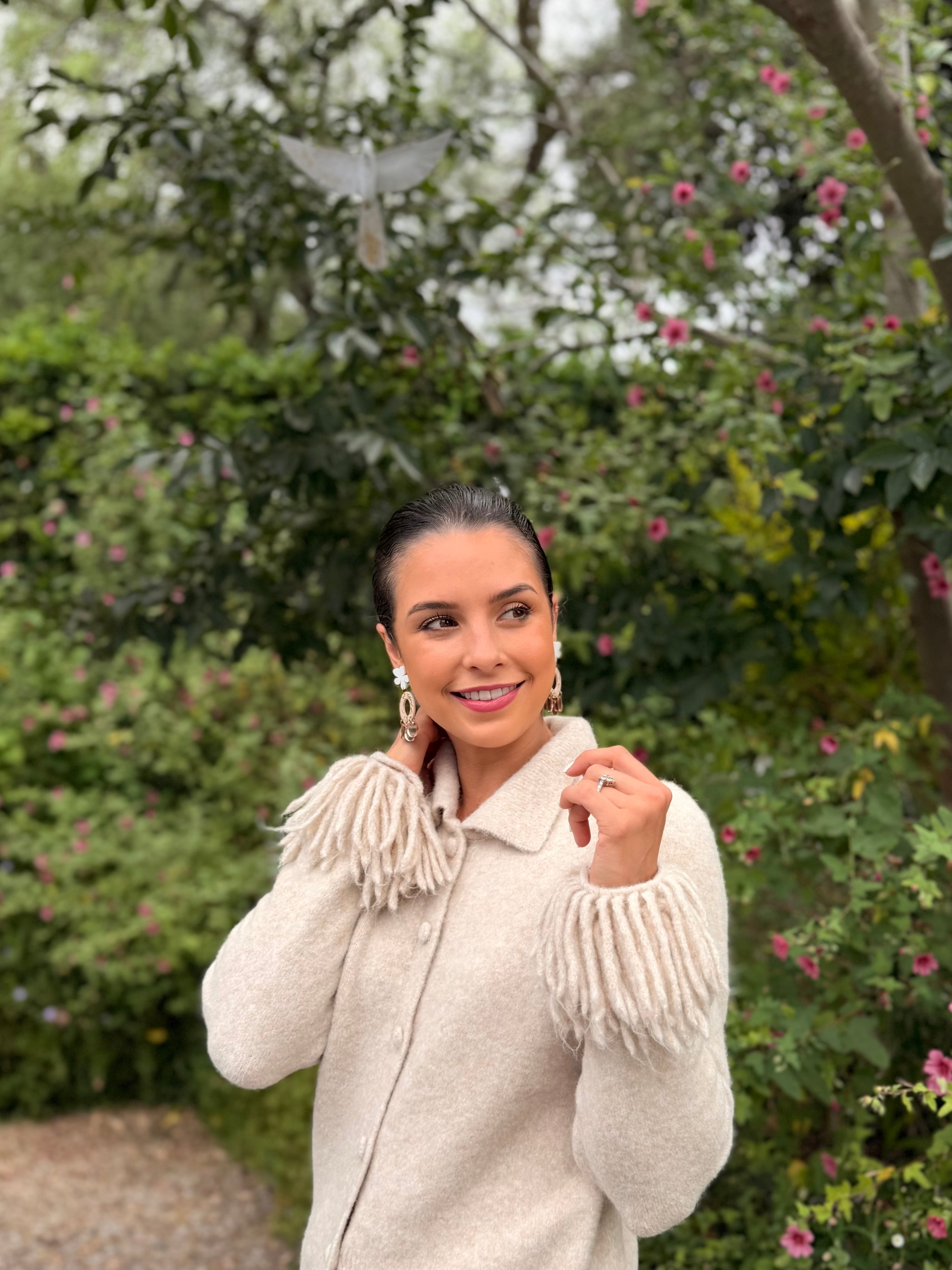 Roxy Fringe knit - Beige