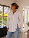 Italian Cotton shirt- White star