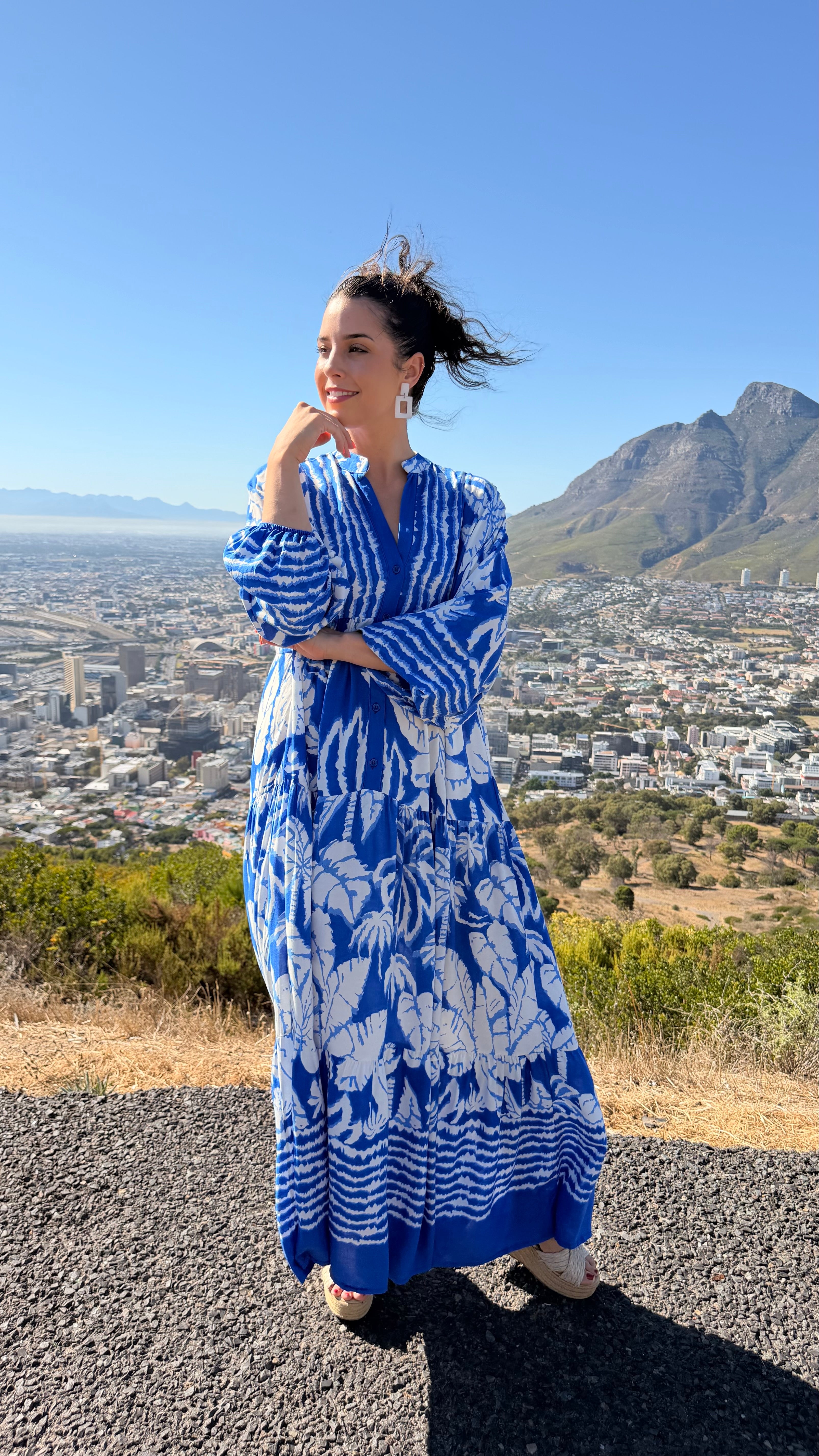 Jenna dress - Blue tropicana