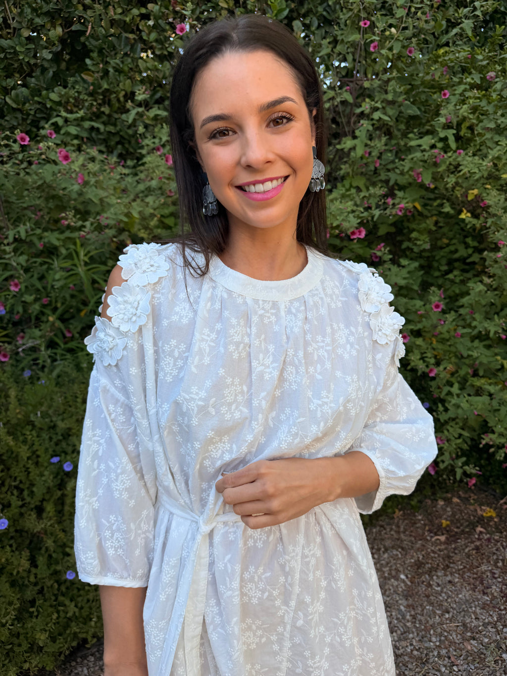 Liliana Italian dress - White anglaise