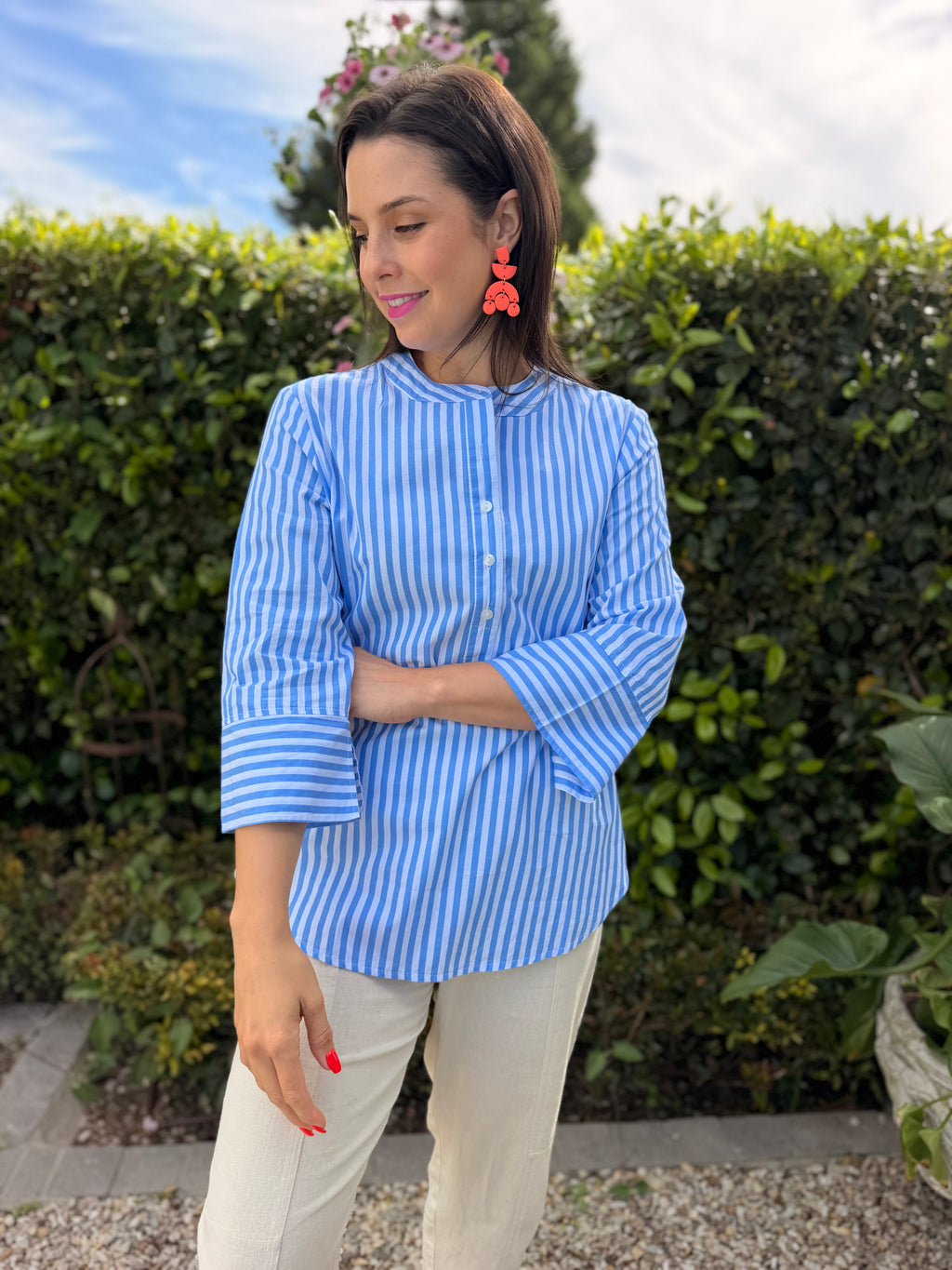 Kayla shirt - Blue stripe