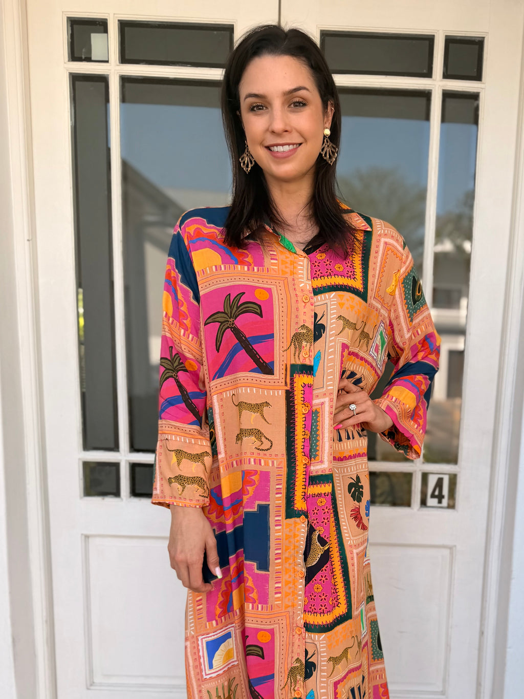 Hannah dress - Spanish leopard