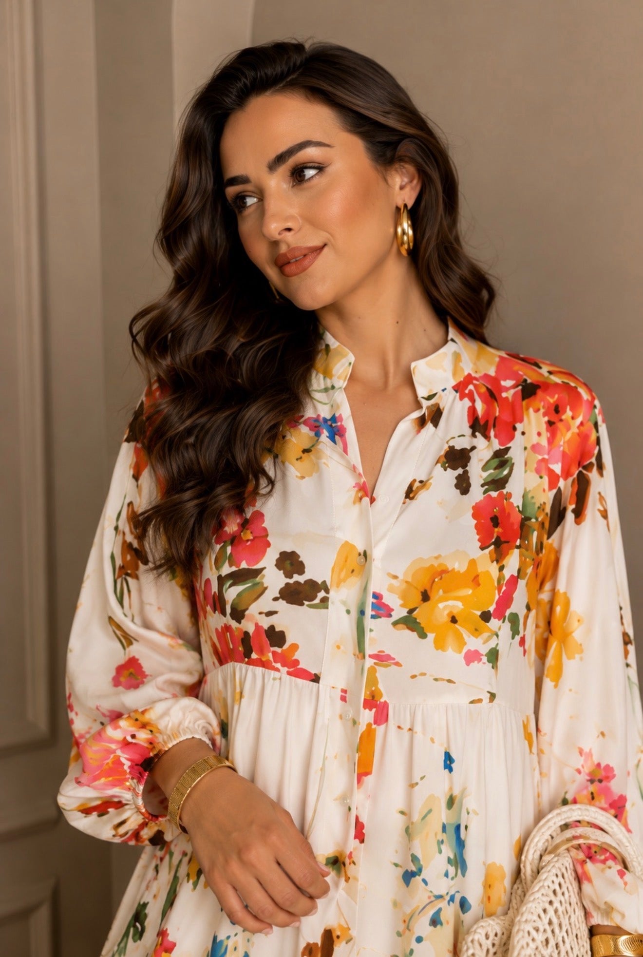 Jenna dress - Painted floral