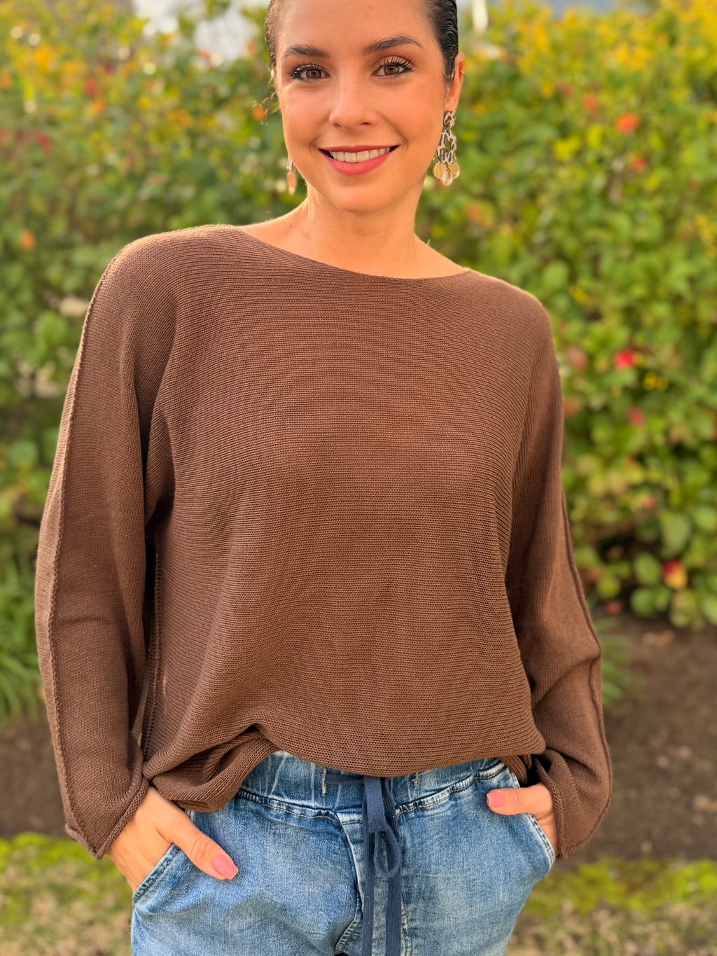 Italian cotton knit - Brown