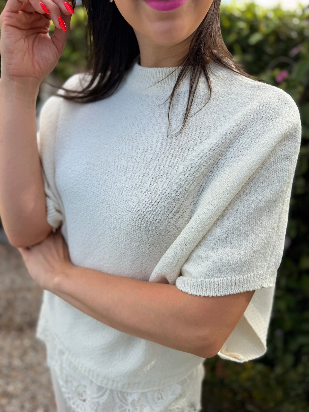 Lucy lace knit - Beige