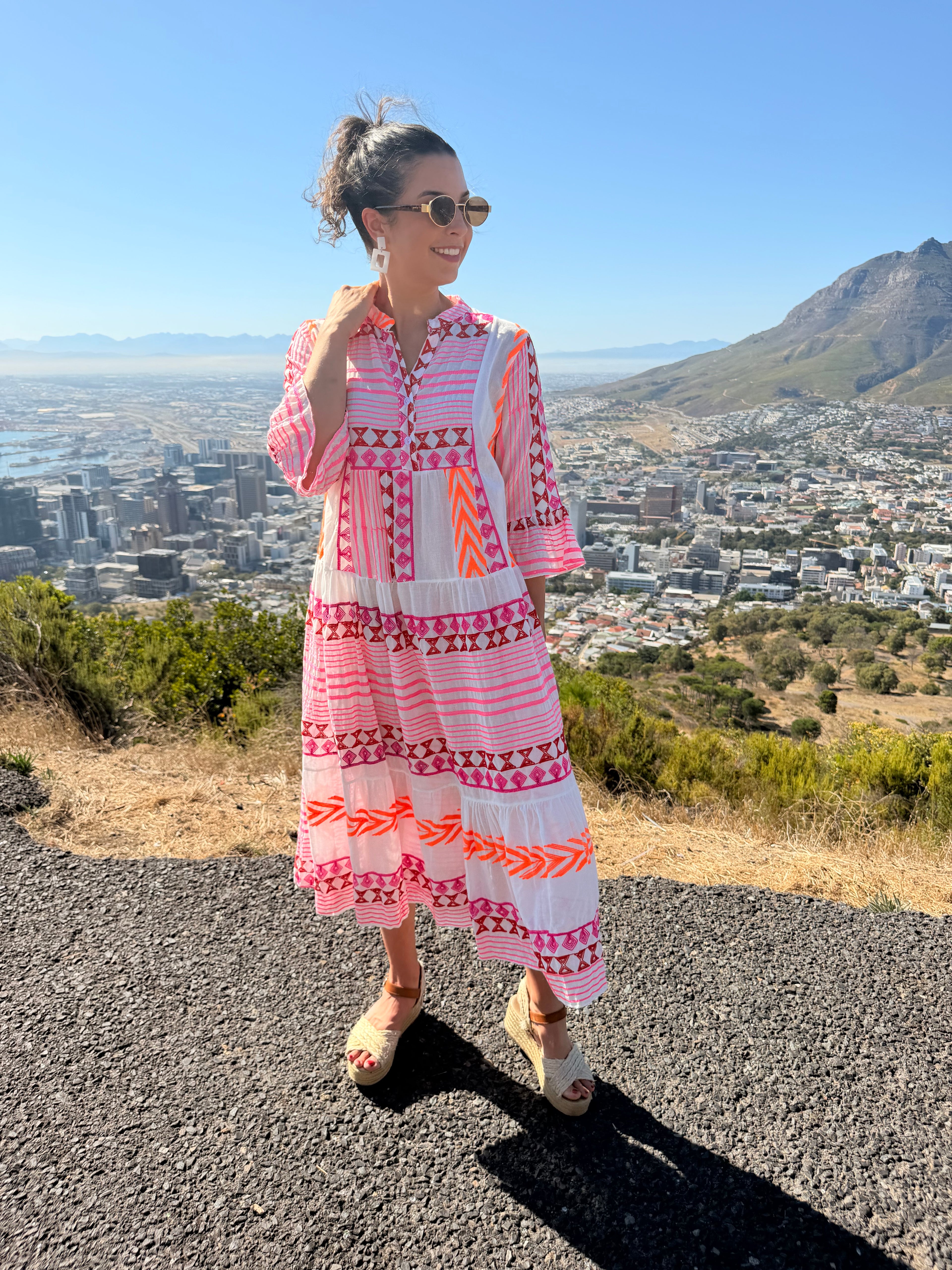 Nora dress - Pink & Orange