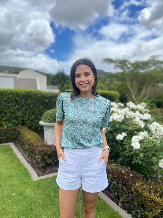 Doné top - Blue floral