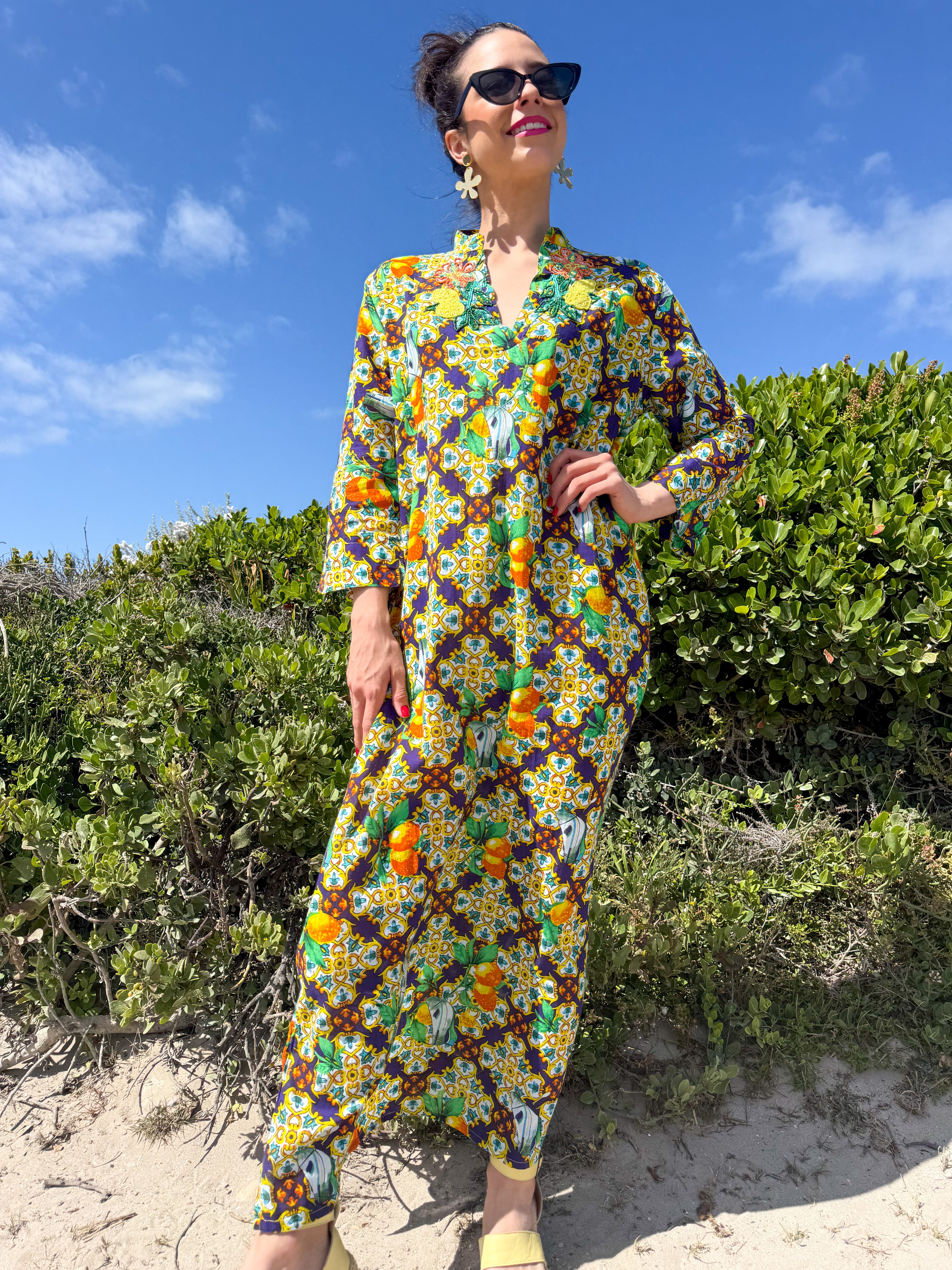 Romey kaftan - Blue La dolcé Vita