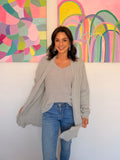 Baby alpaca long cardigan - Grey