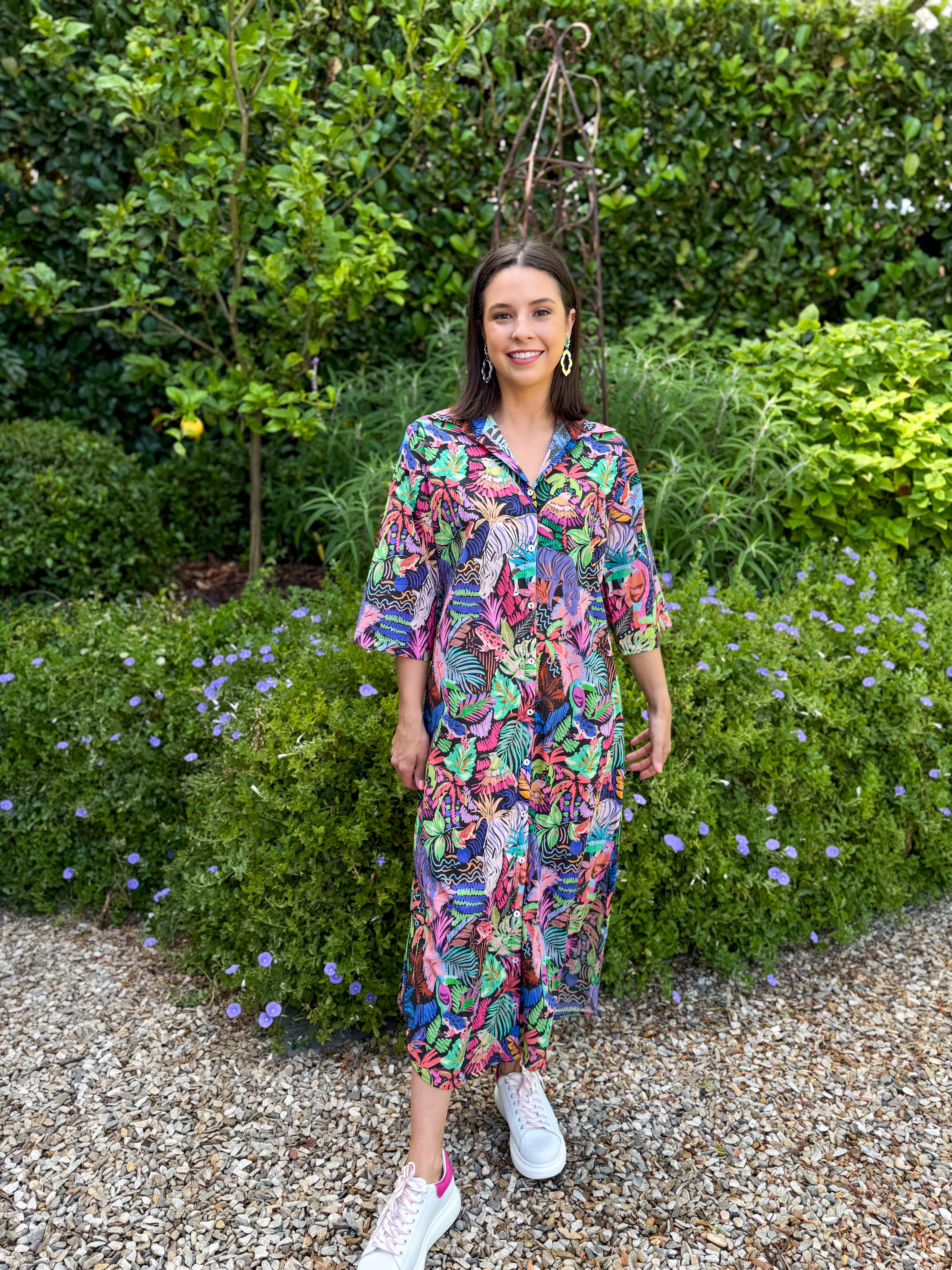 Jennifer dress- Highlighter jungle