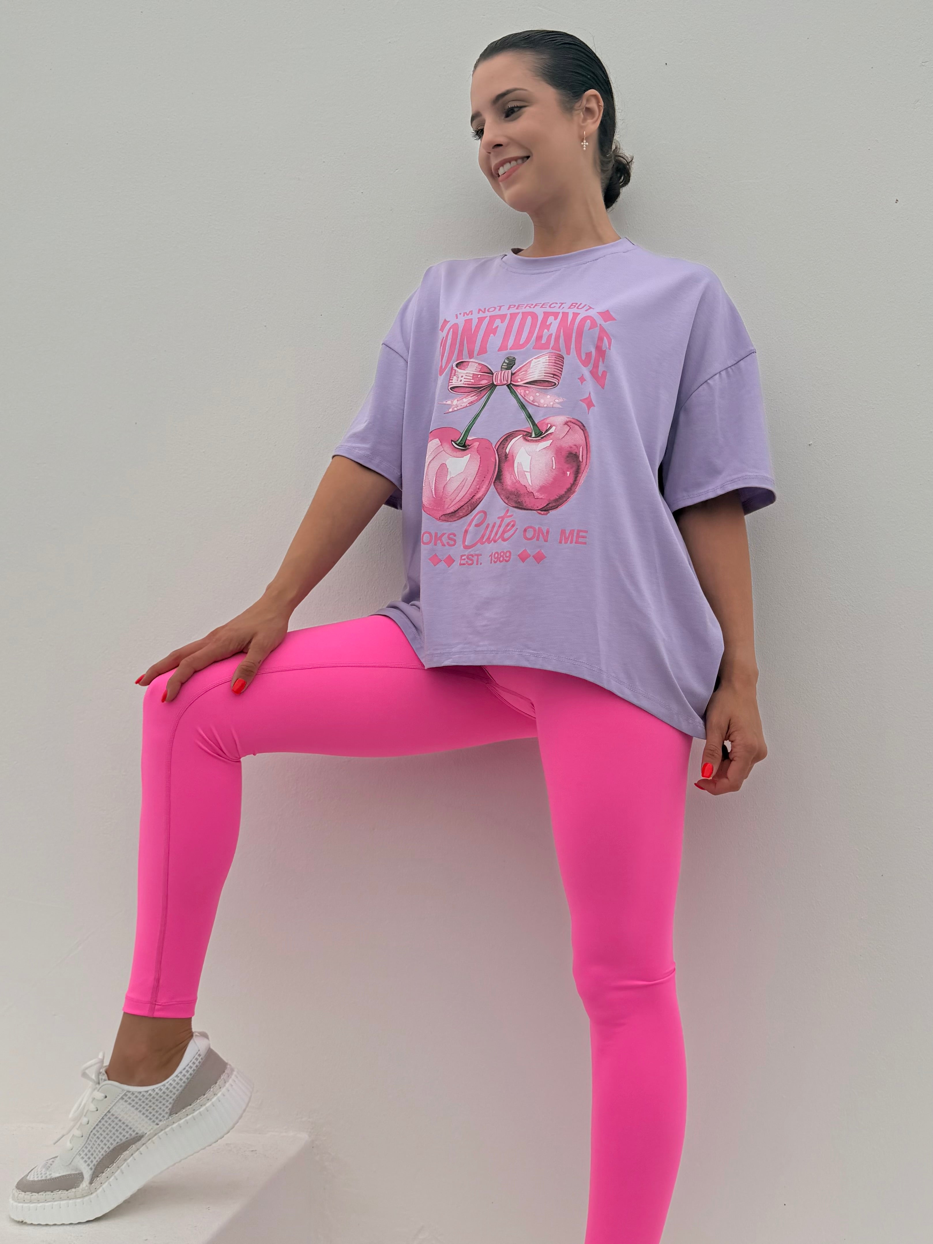 Cherry pop t-shirt - Lilac