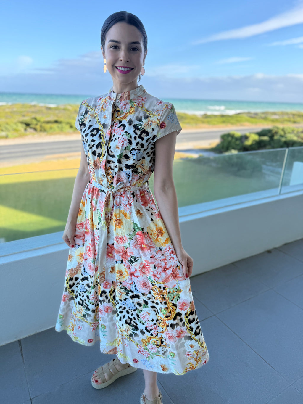 Bibi dress - beige leopard