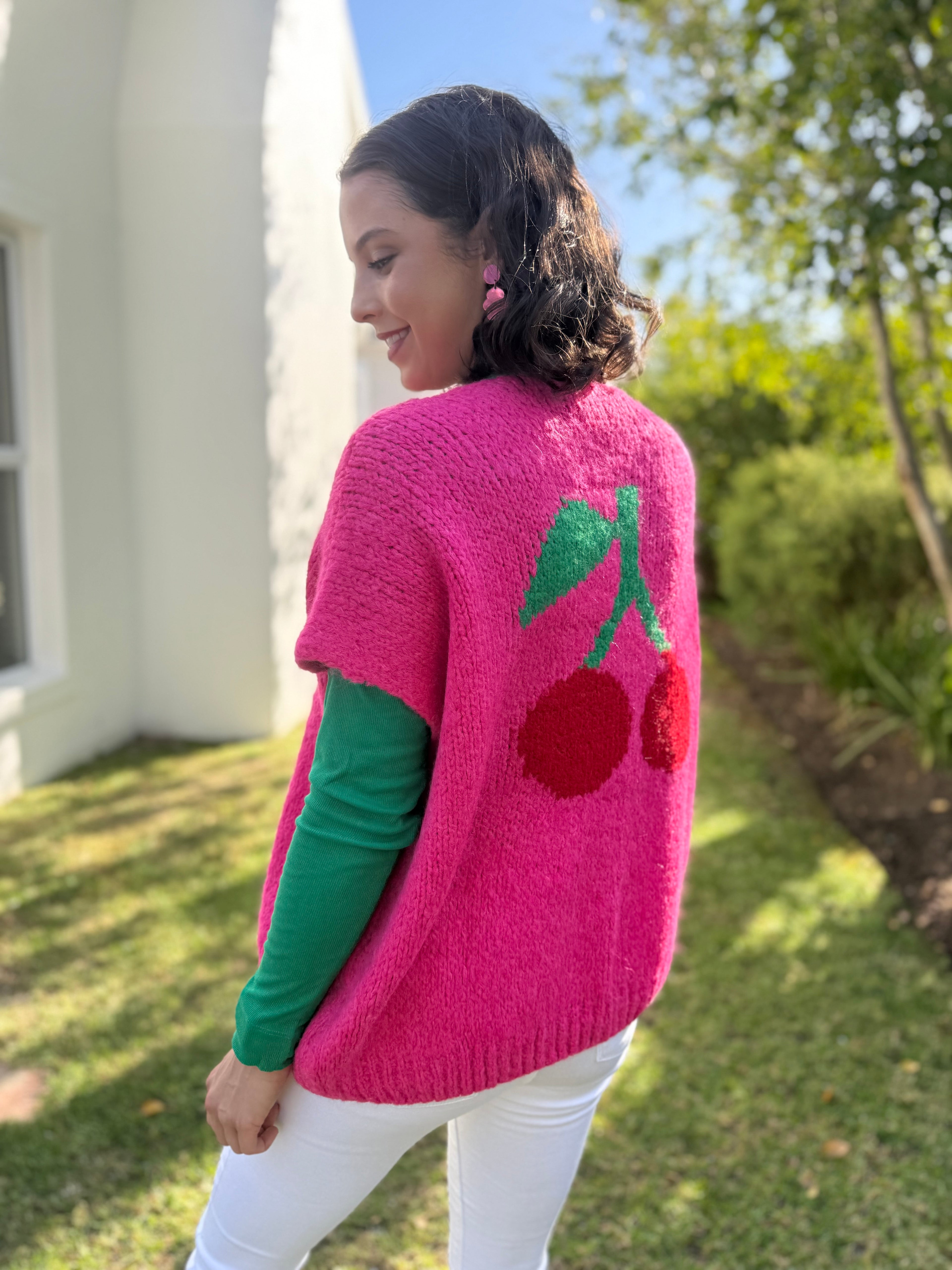 Cherry knit - Pink