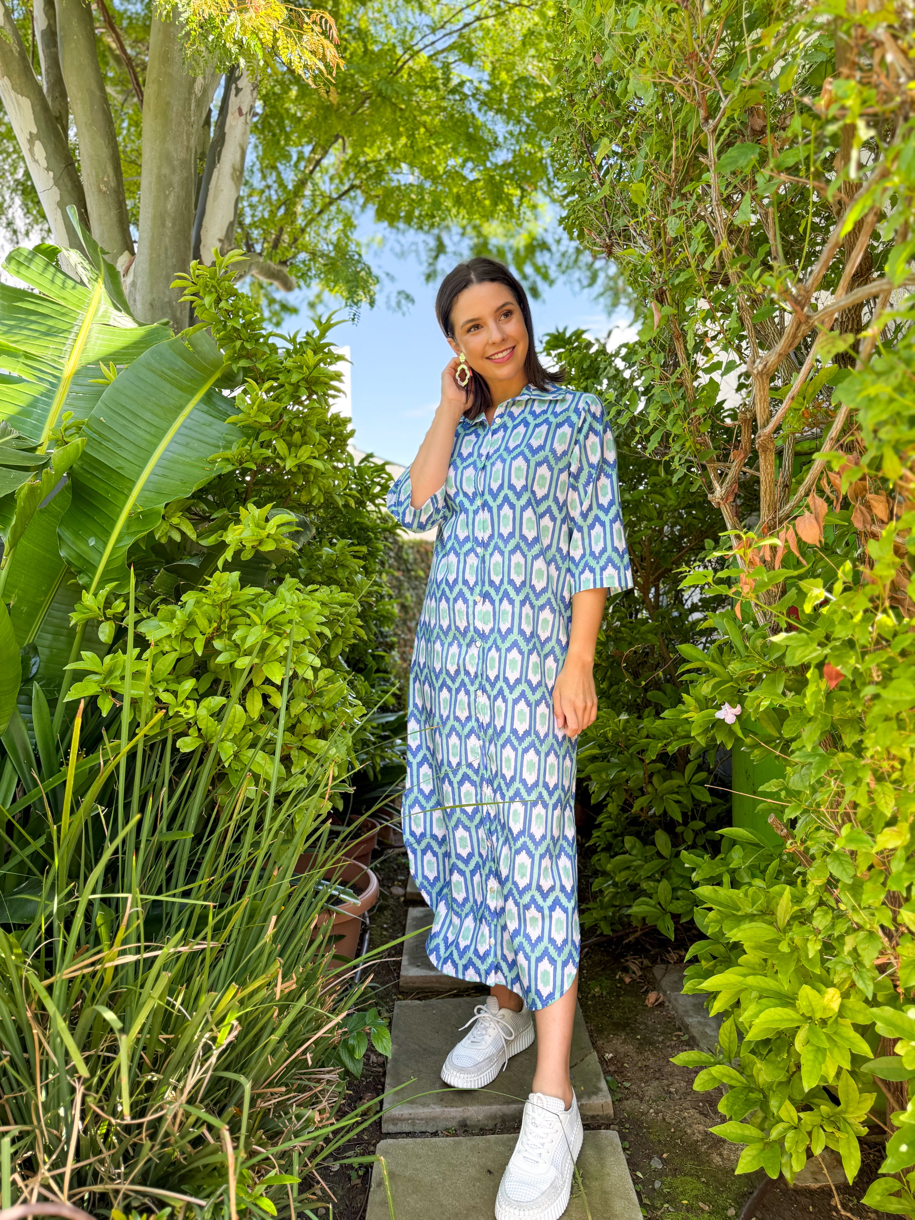 Jennifer - blue ikat