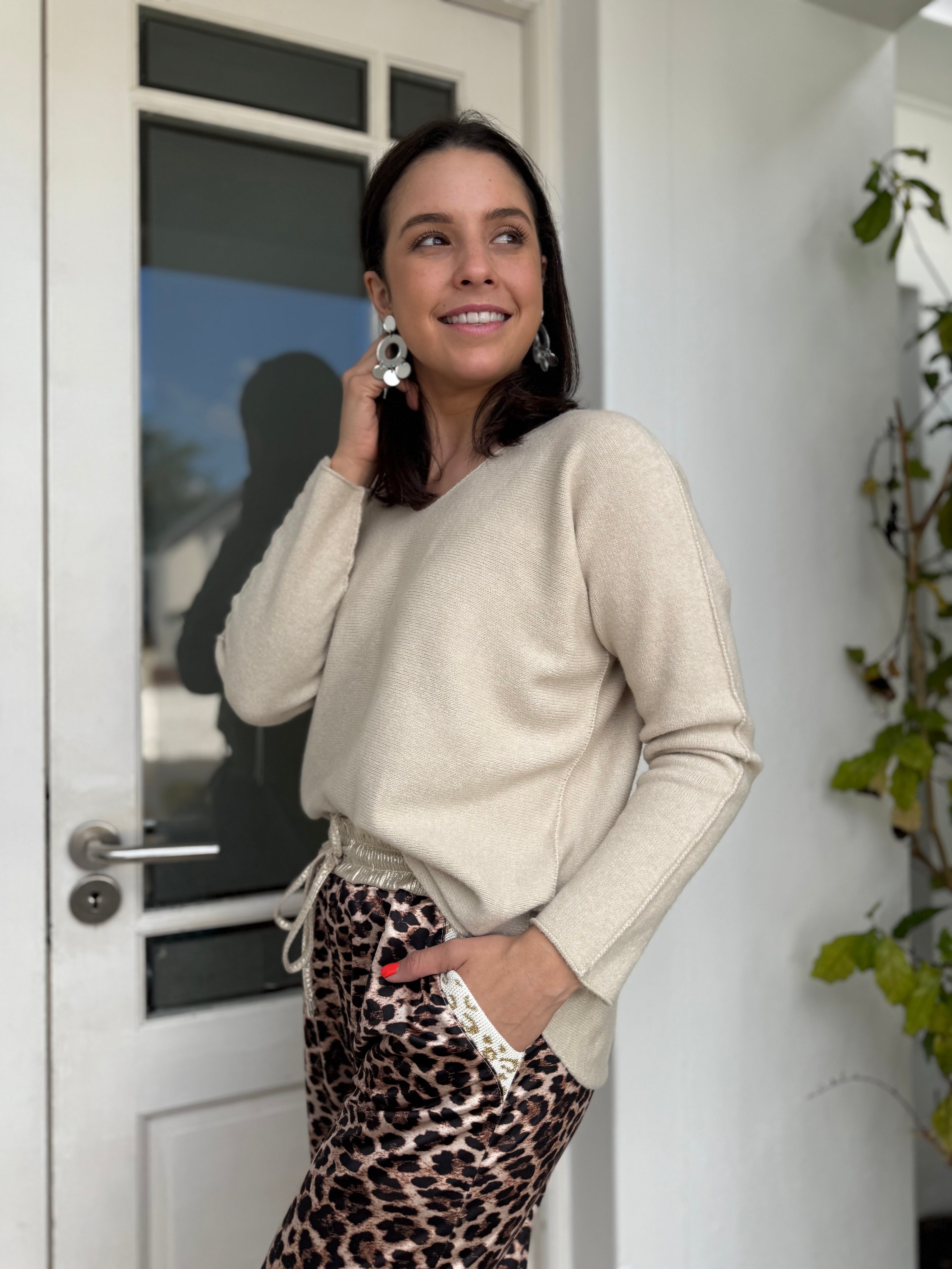 Italian viscose knit - Beige