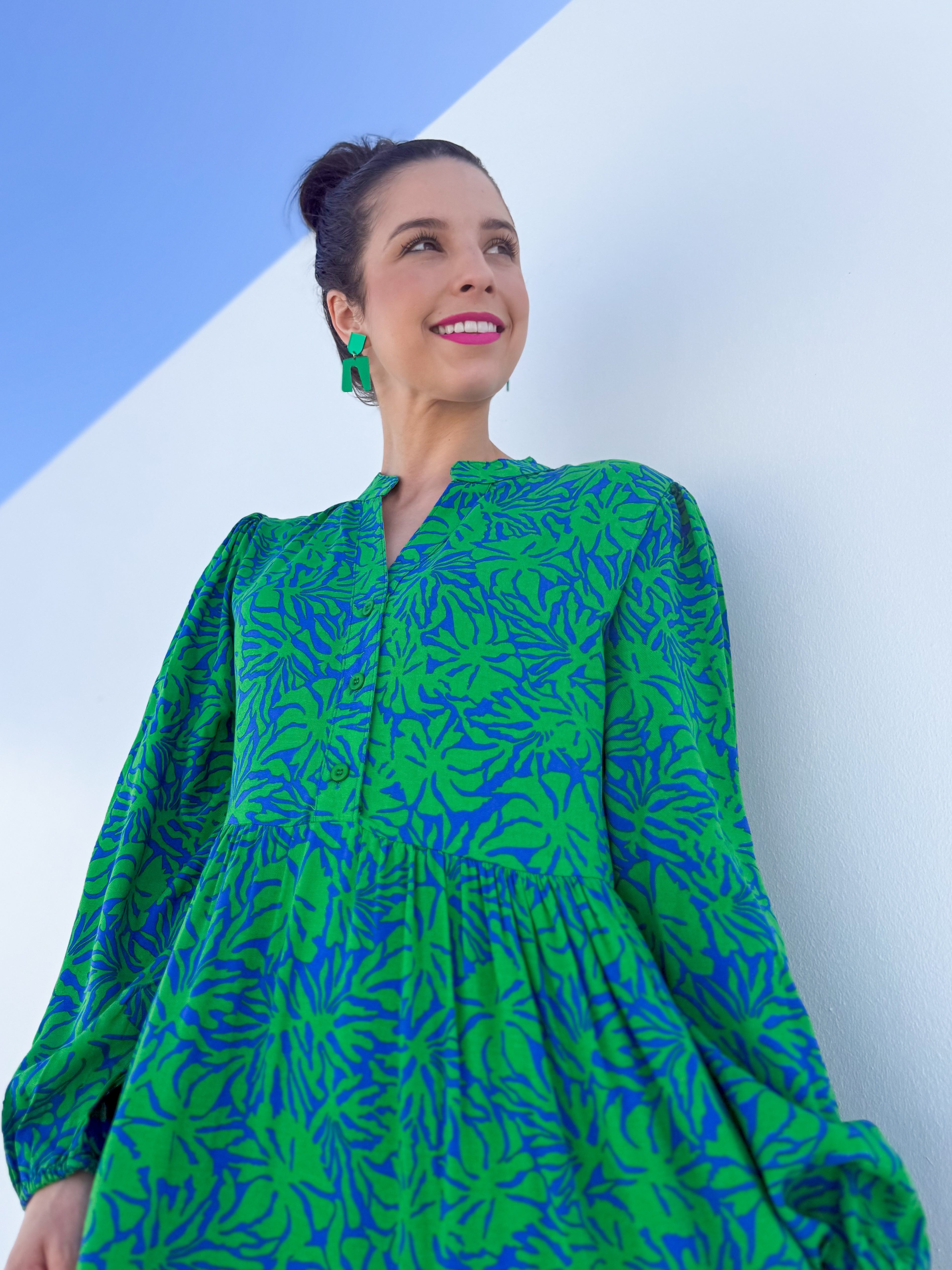 Thea dress - Green floral