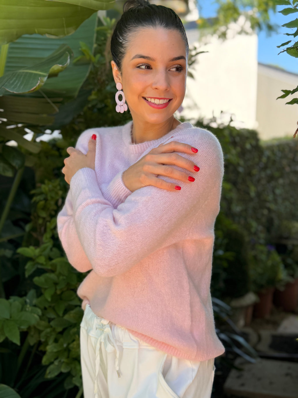 Baby alpaca knit - Baby pink