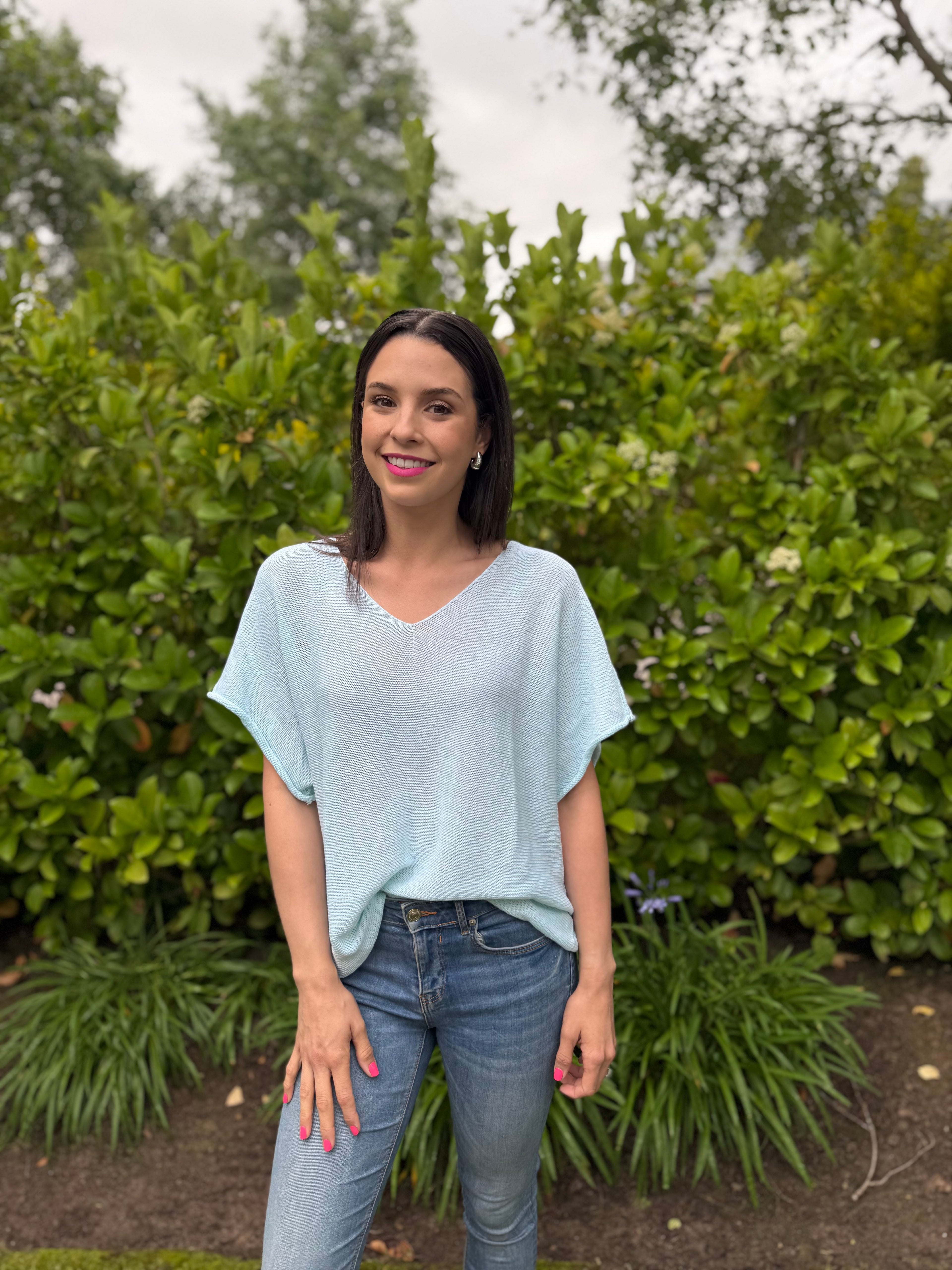 Italian summer knit - Light blue
