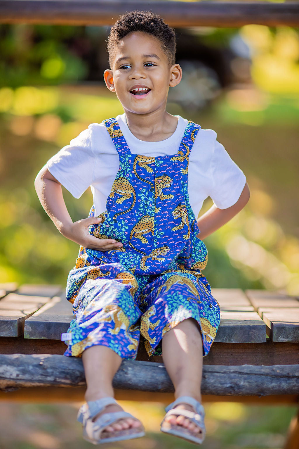 Dungaree - Periwinkle Trendy Tiger (unisex) Babalu boutique
