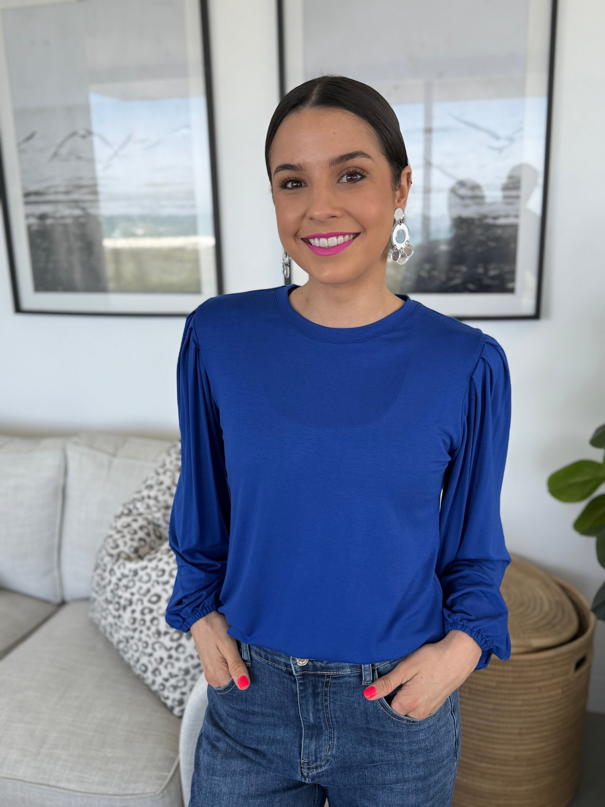 Mia top - Electric blue