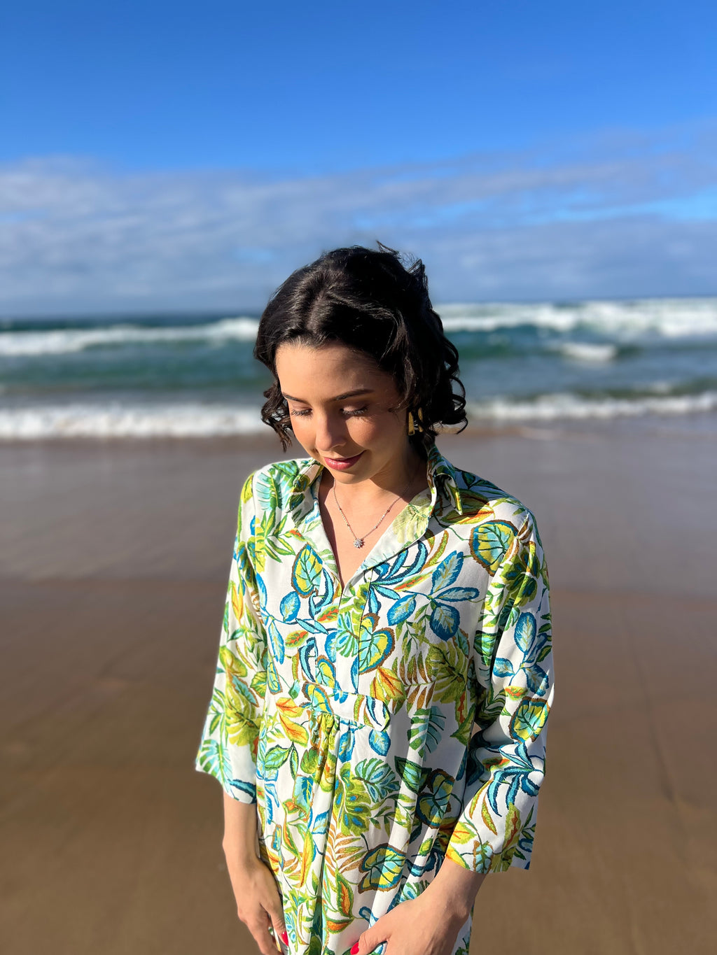 Denise dress - Tropical leaf