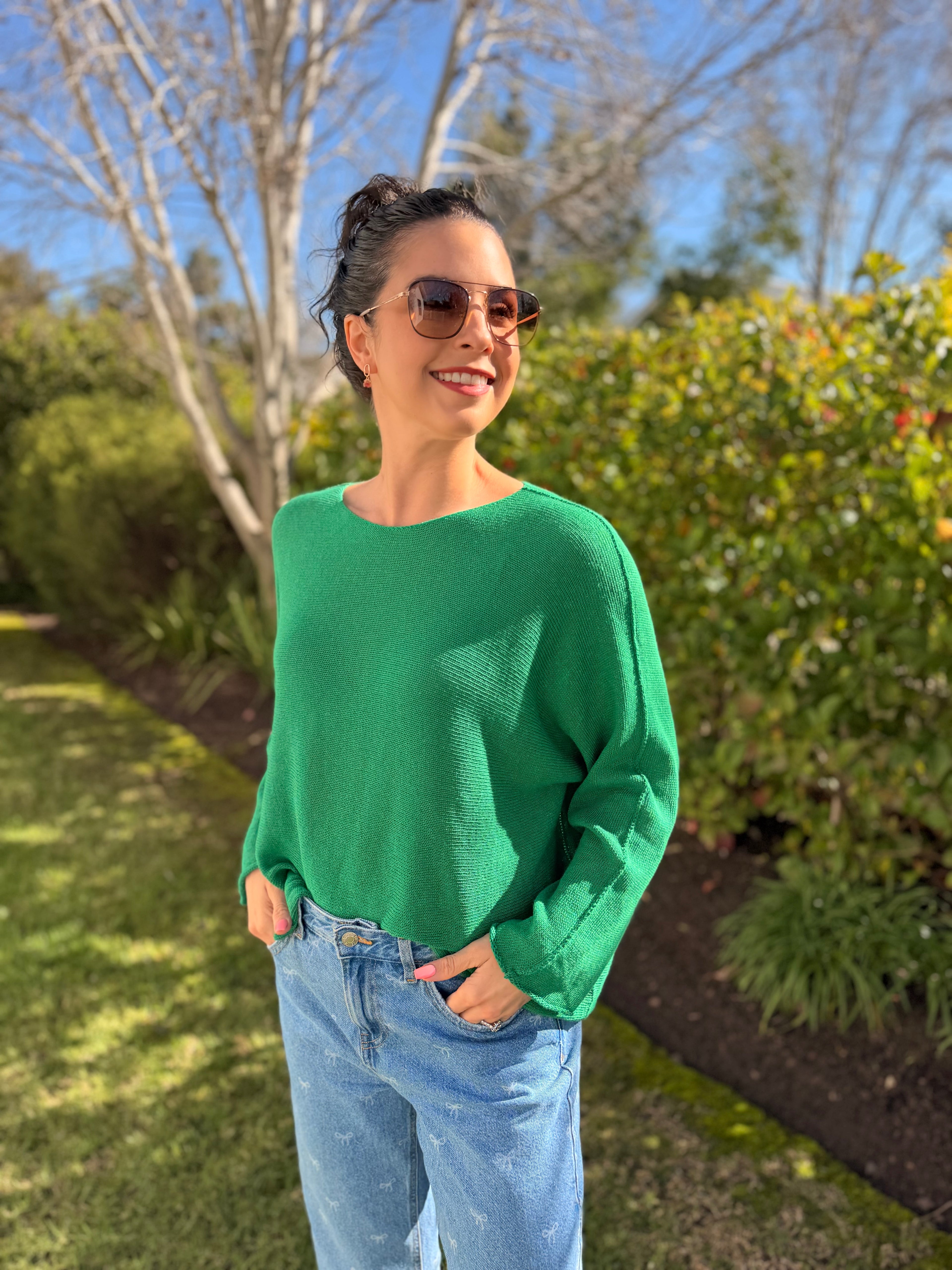 Italian cotton knit - Green