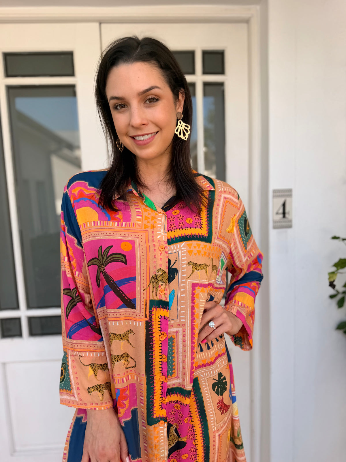 Hannah dress - Spanish leopard