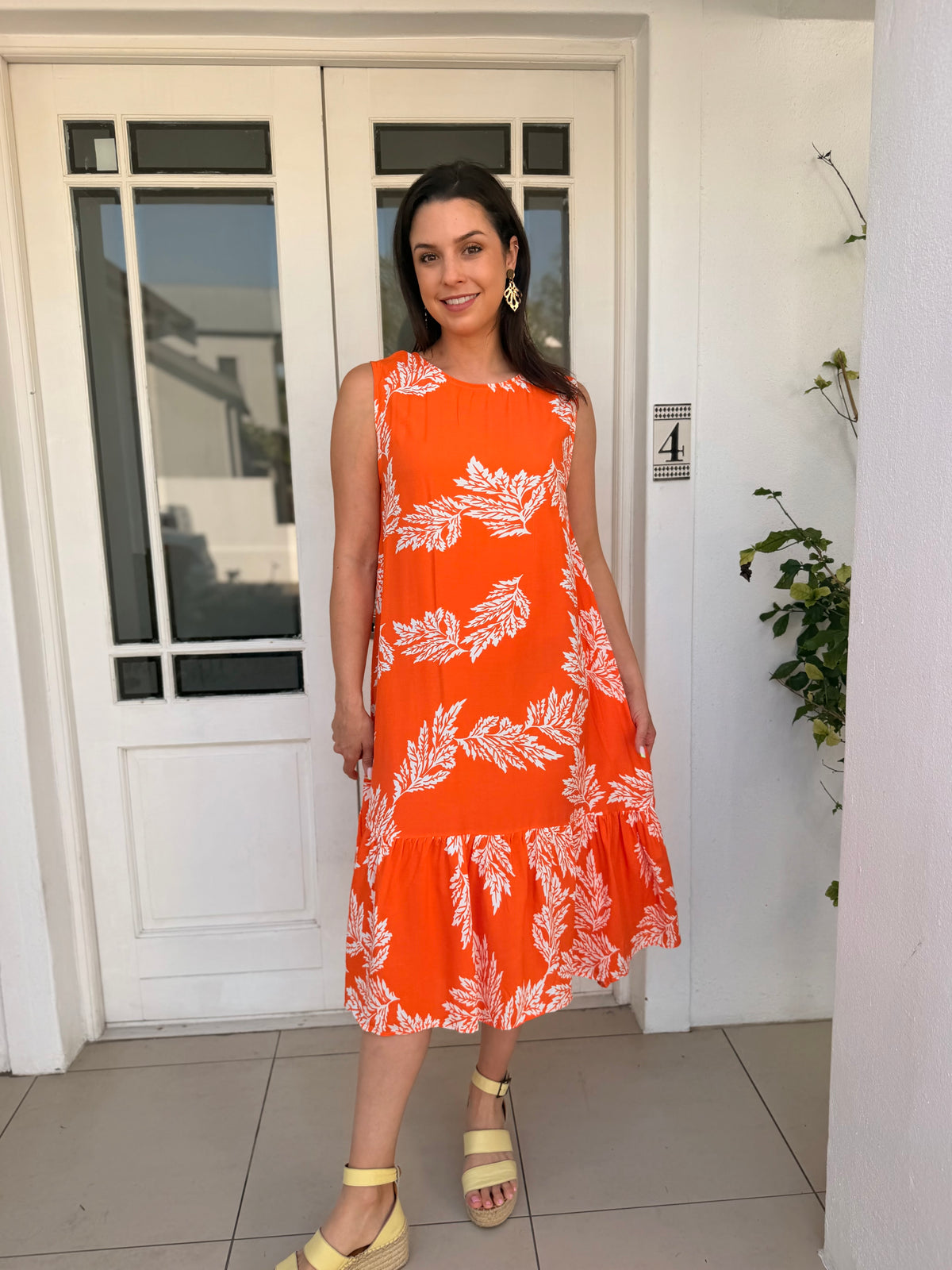 Karen dress - Orange leaf